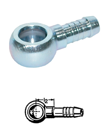 Hose nipple with ring eye