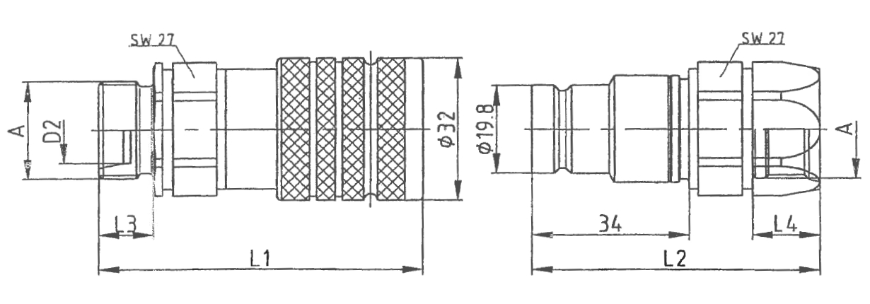 Muffe / FF-Dose SW 22