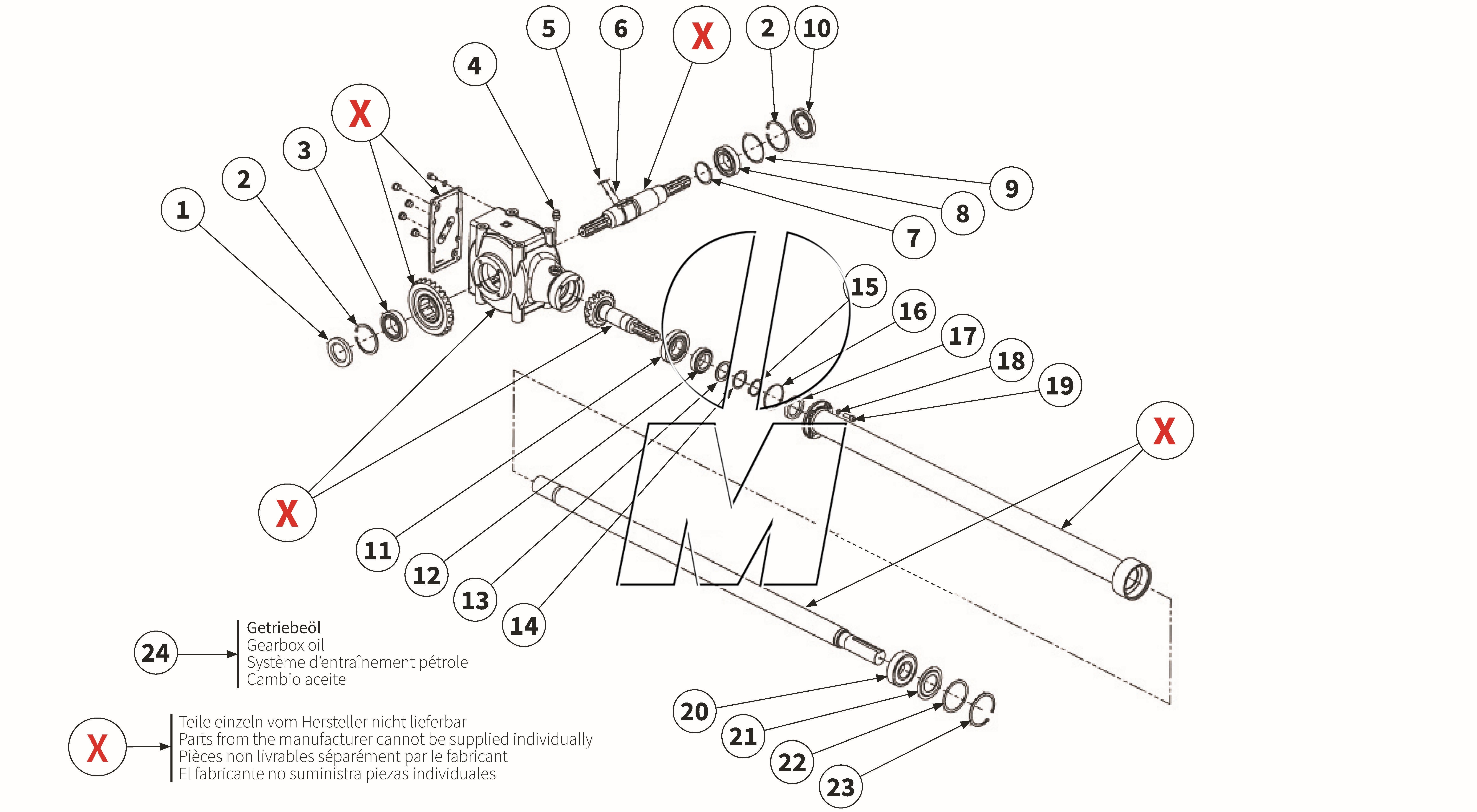 Exploded view 11: Gear box (P_PRO_ET_24_WEL)
