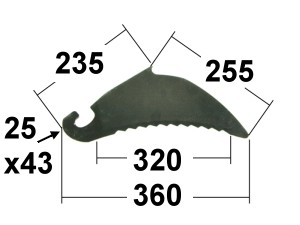 Press knife fit. for CLAAS
