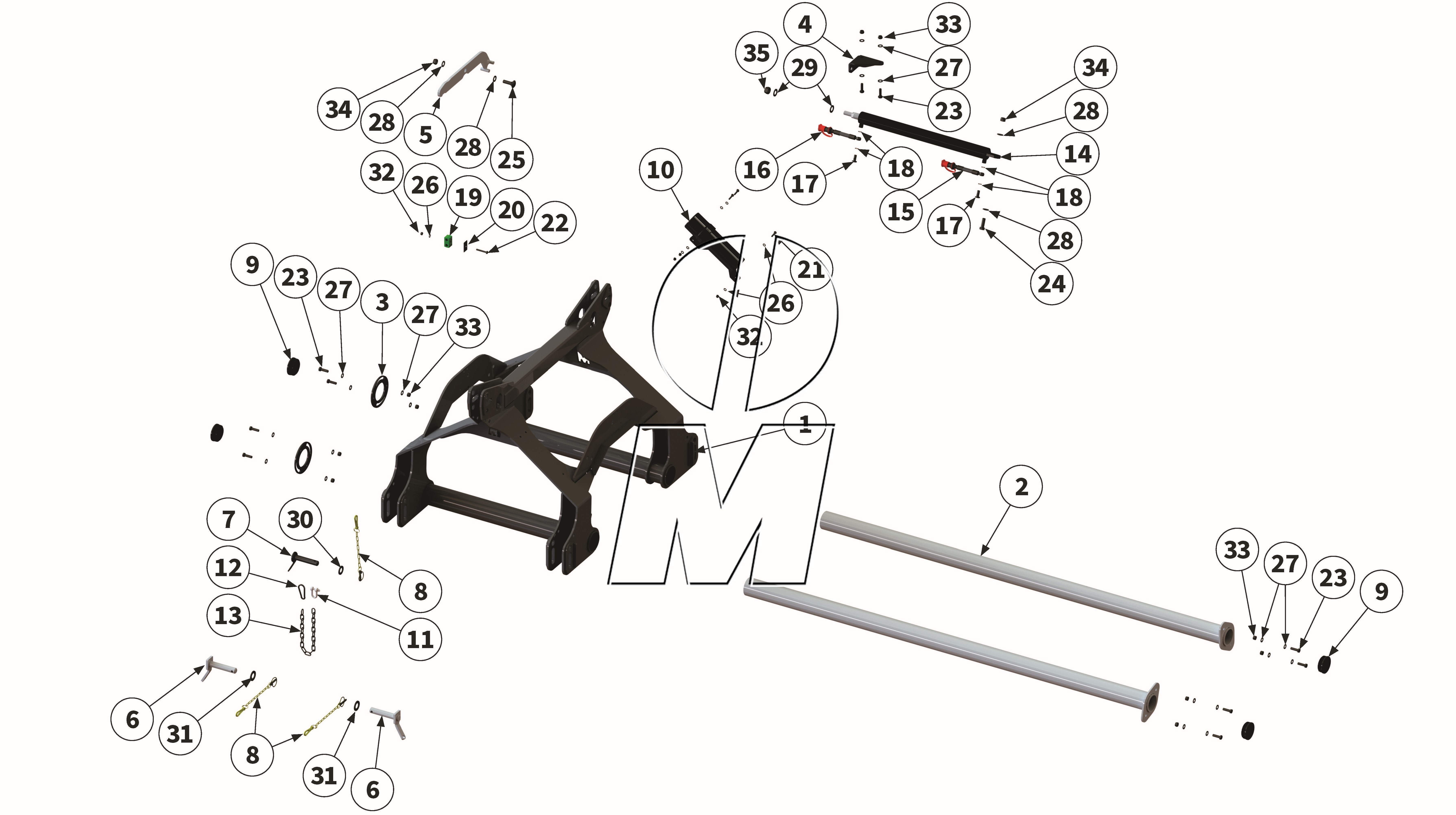 Exploded view 04: Dual headstock (P_M_ET_24_WEL)