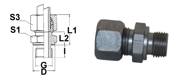 Straight screw connection SW 19