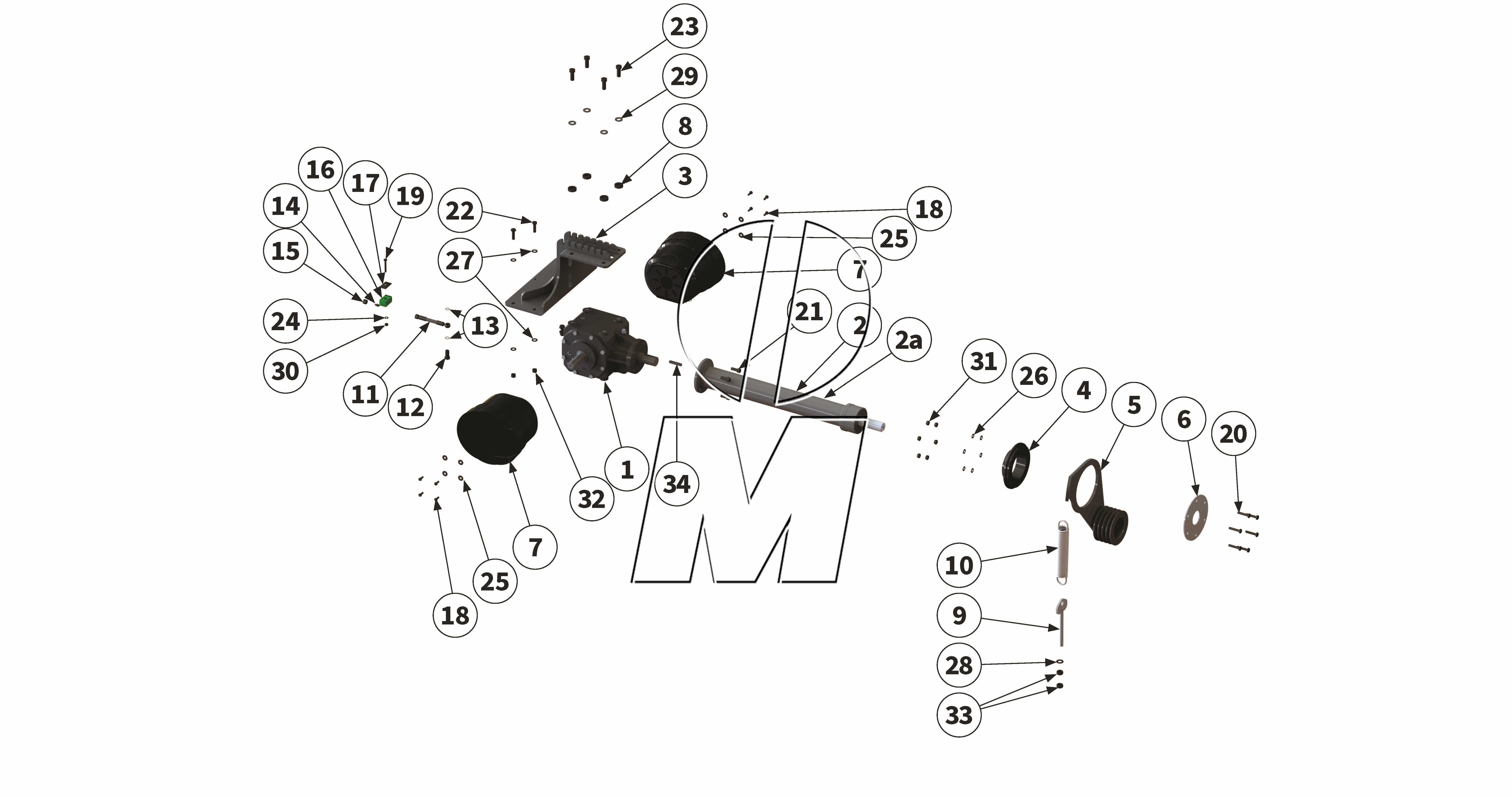 Exploded view 05: Drive and gear box CRM (P_M_ET_24_WEL)