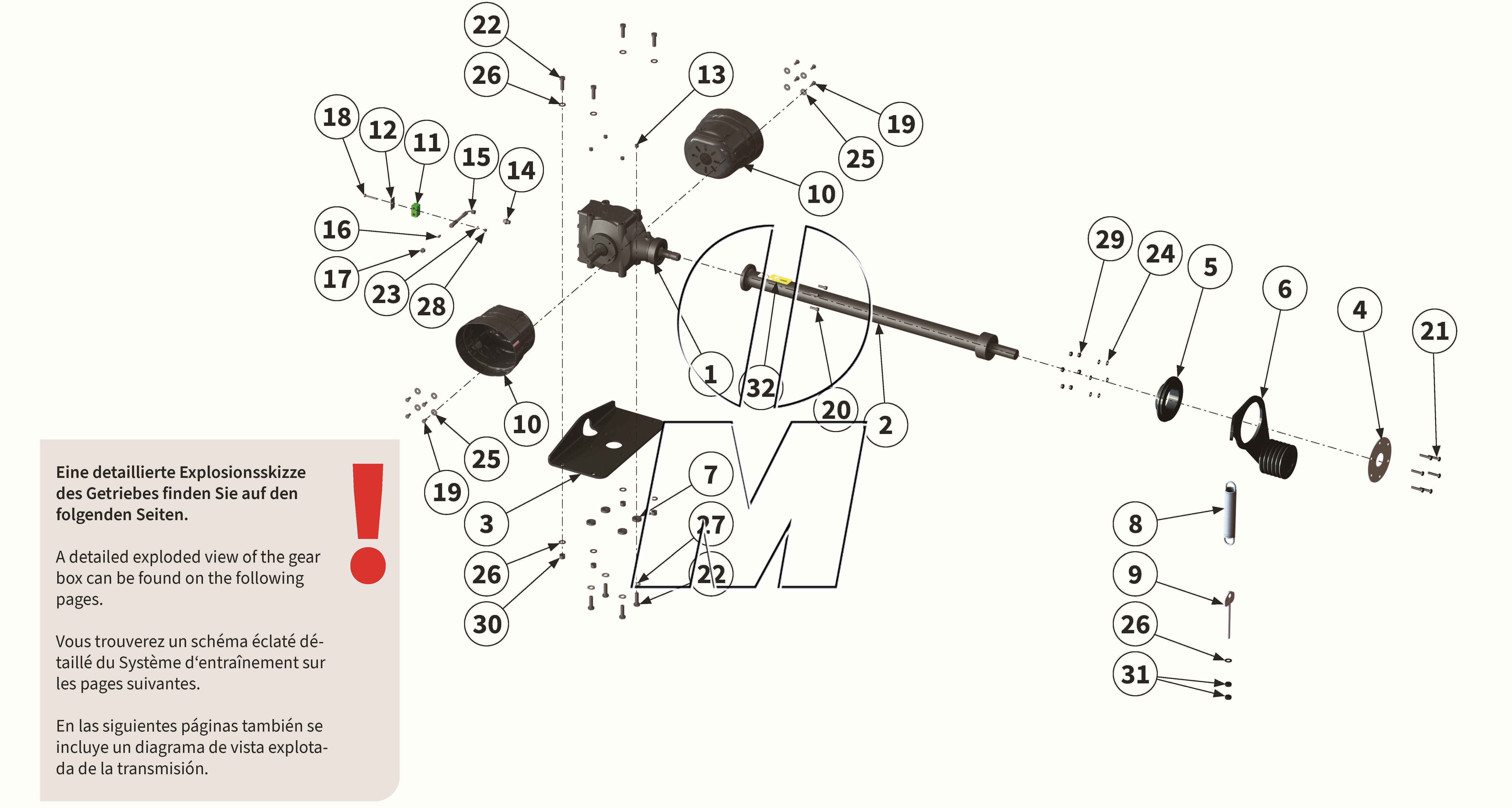 Exploded view 05: Drive and gear box (P_PRO_ET_24_WEL)
