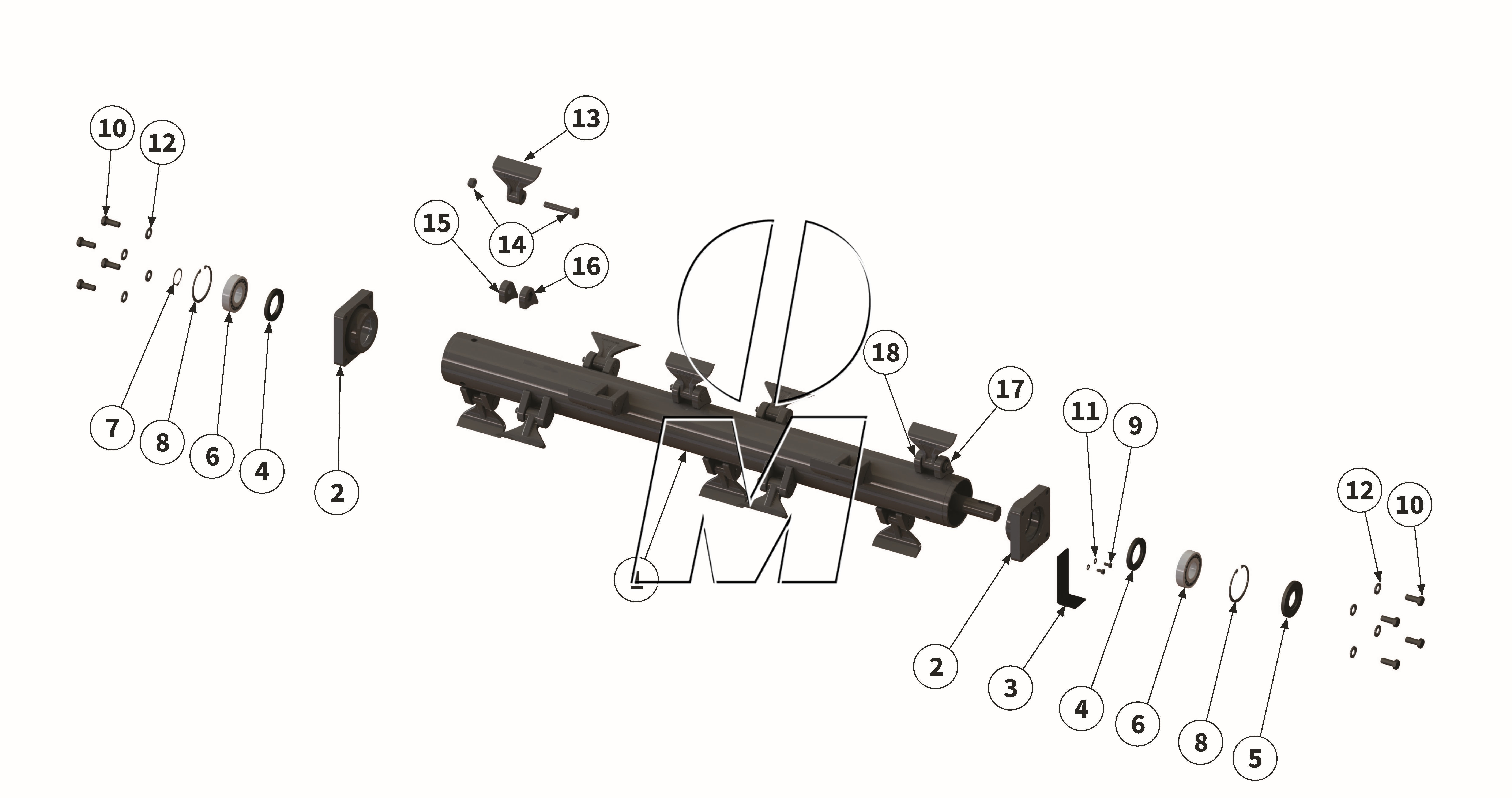 Exploded view 13: Hammer rotor (P_H_ET_25_WEL)