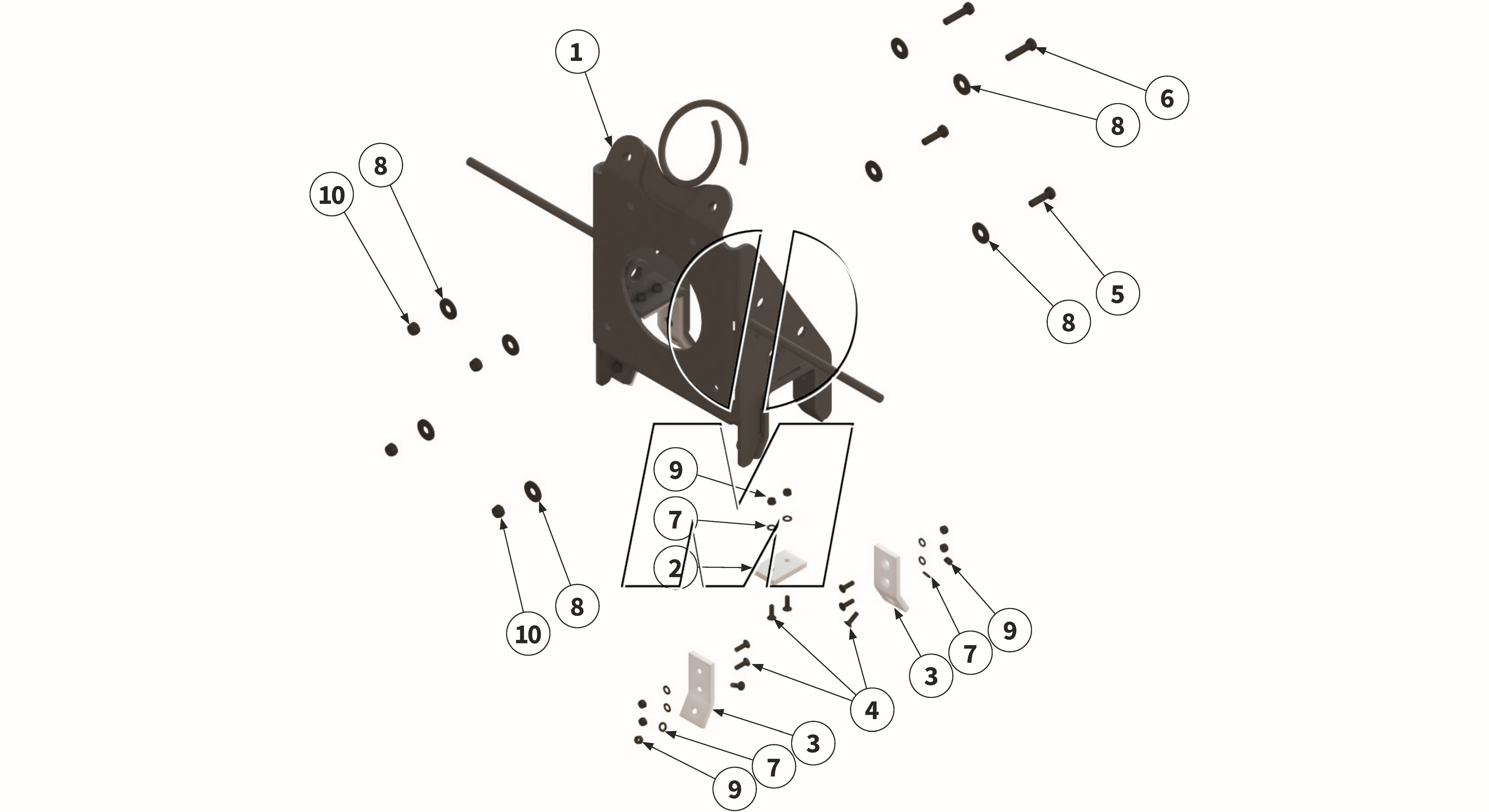 Exploded view 09: Holder strip mulcher (P_MF_ET_24_WEL)