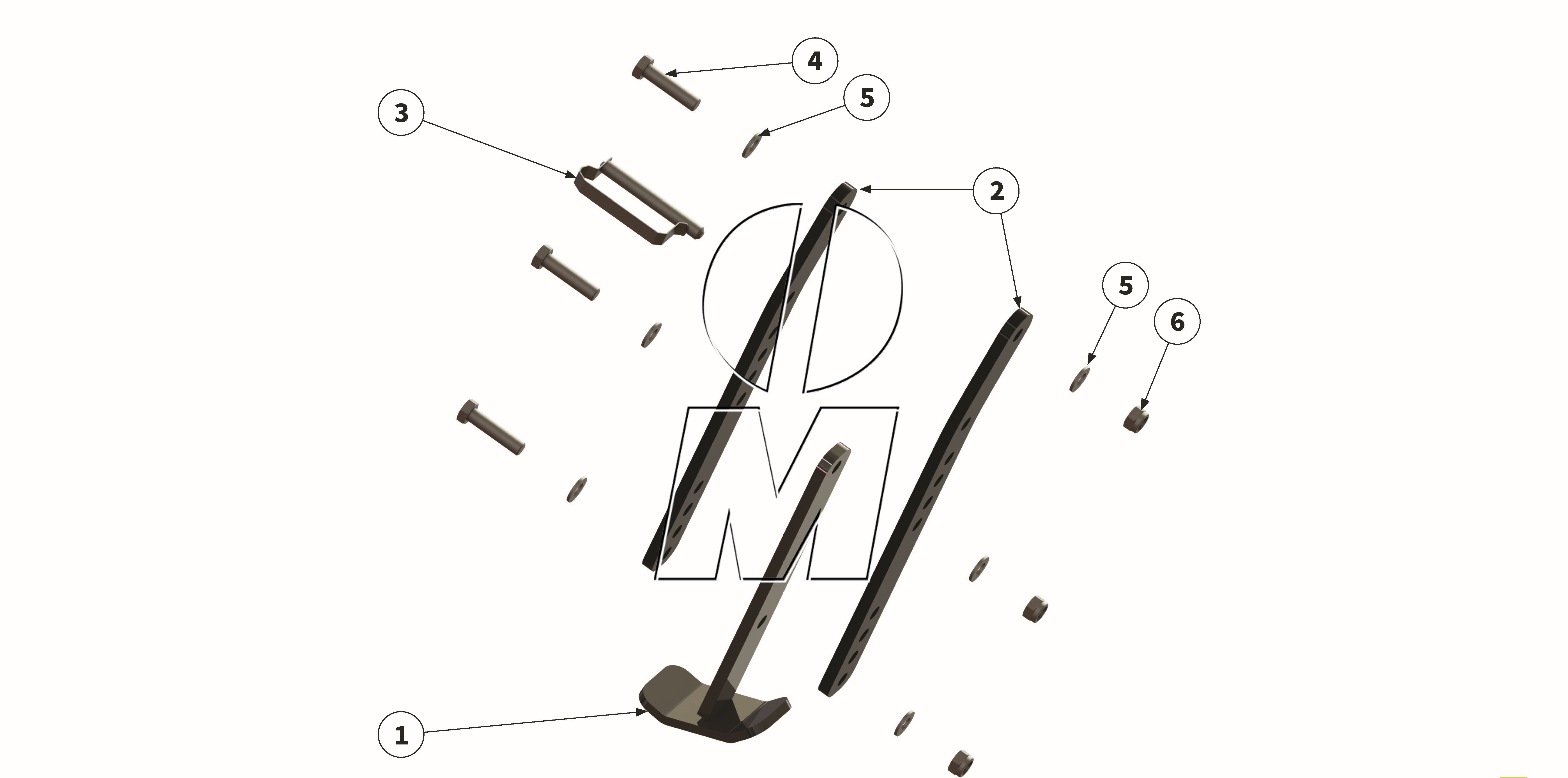 Exploded view 04: Supporting leg (P_L_ET_25_WEL)