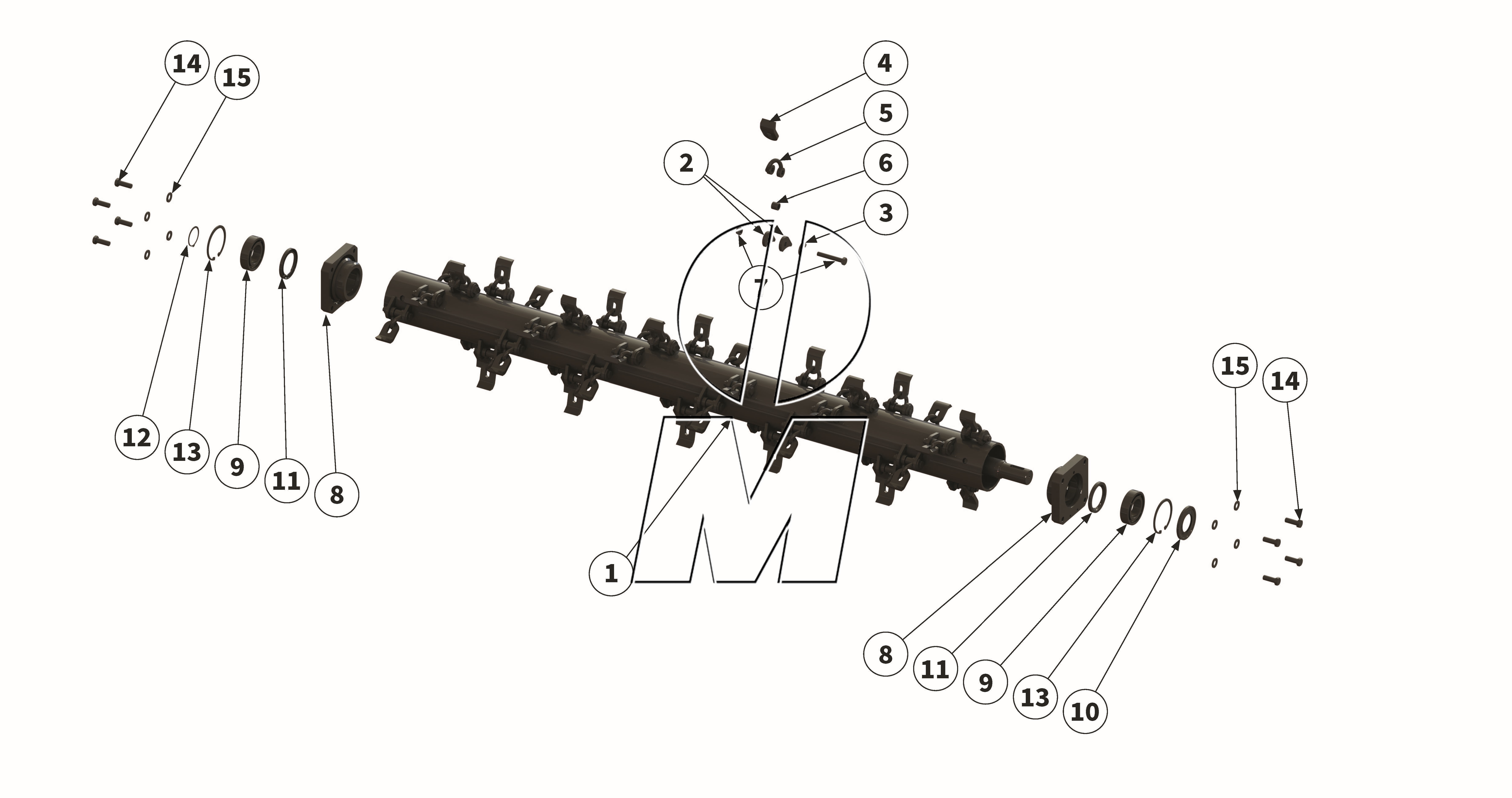 Exploded view 14: Shackle rotor (P_LS_ET_25_WEL)