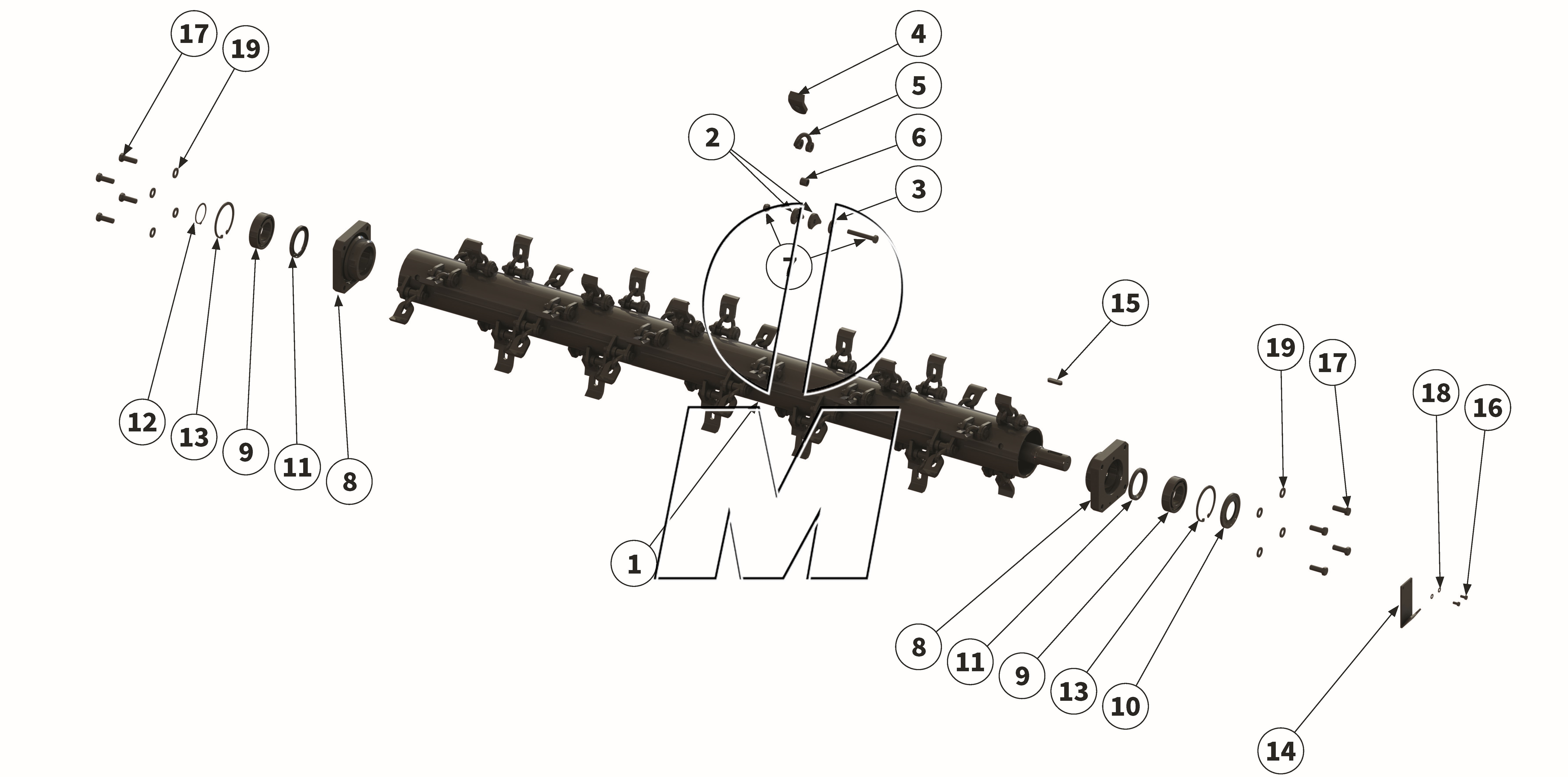Exploded view 15: Shackle rotor (P_L_ET_25_WEL)