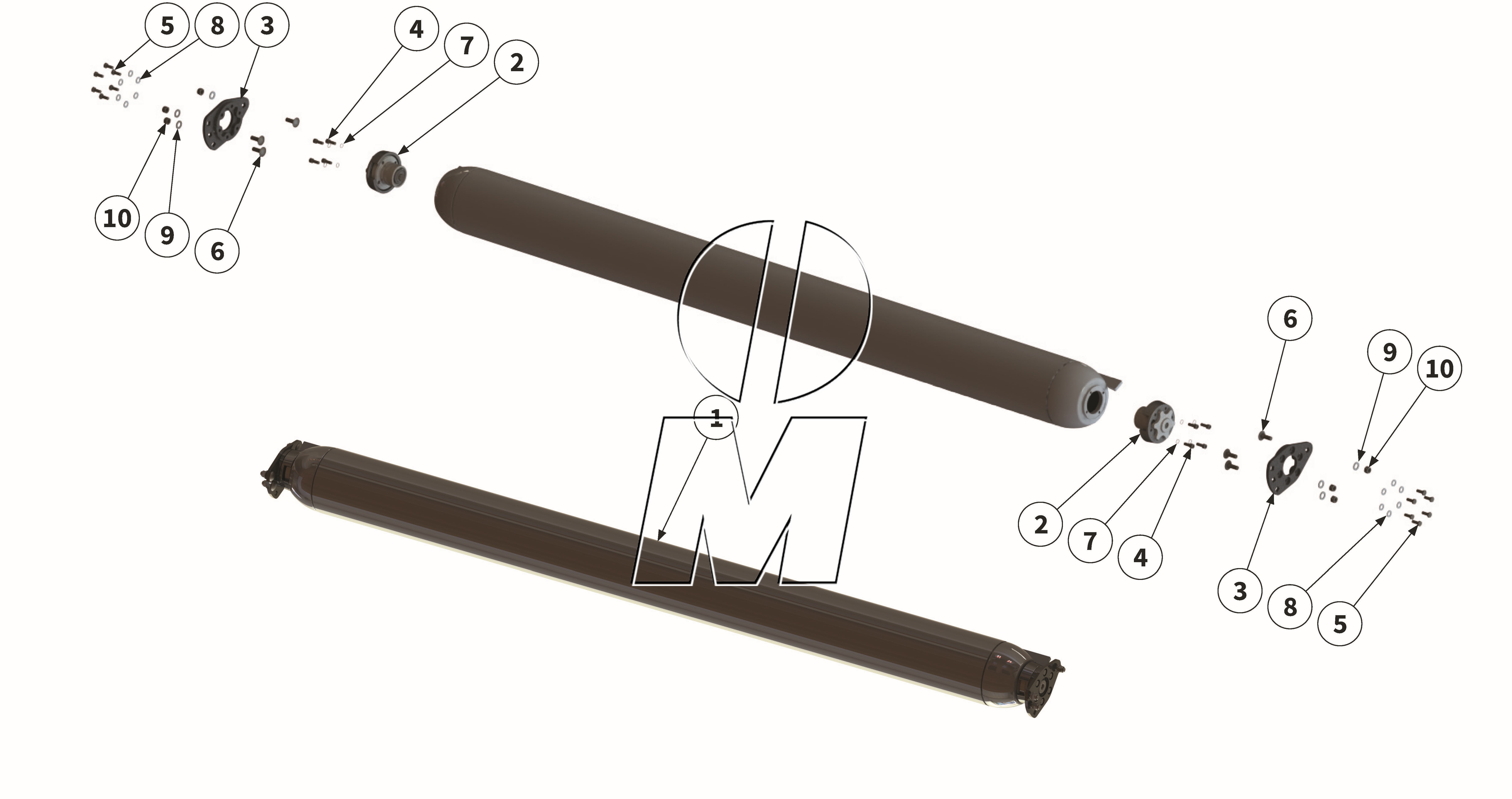 Exploded view 18: Support rollers (P_PROF_ET_25_WEL)