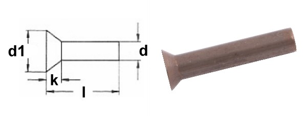 rivets à tête fraisée