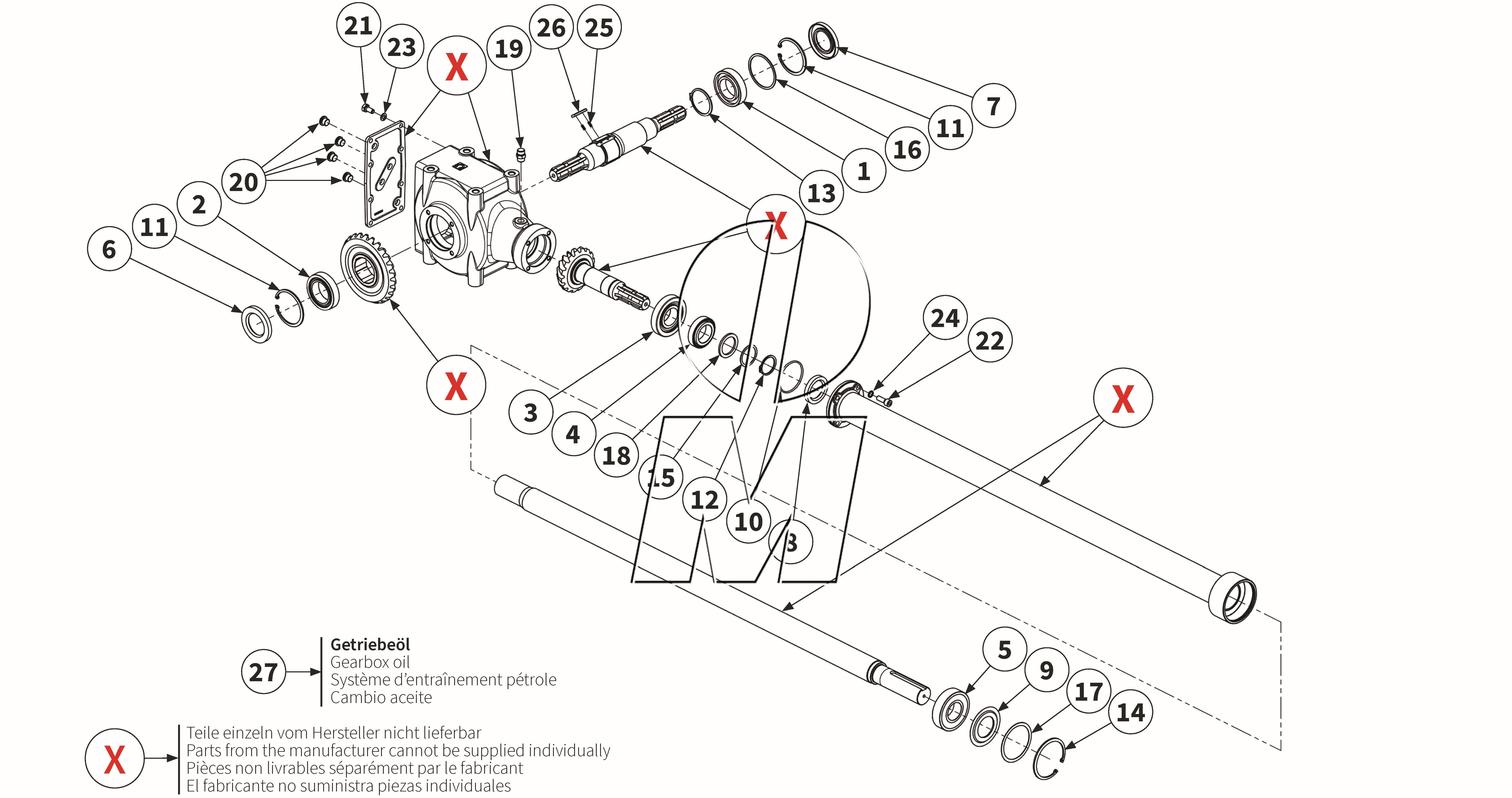 Exploded view 10: Gear box S2081 (P_VS_ET_24_WEL)