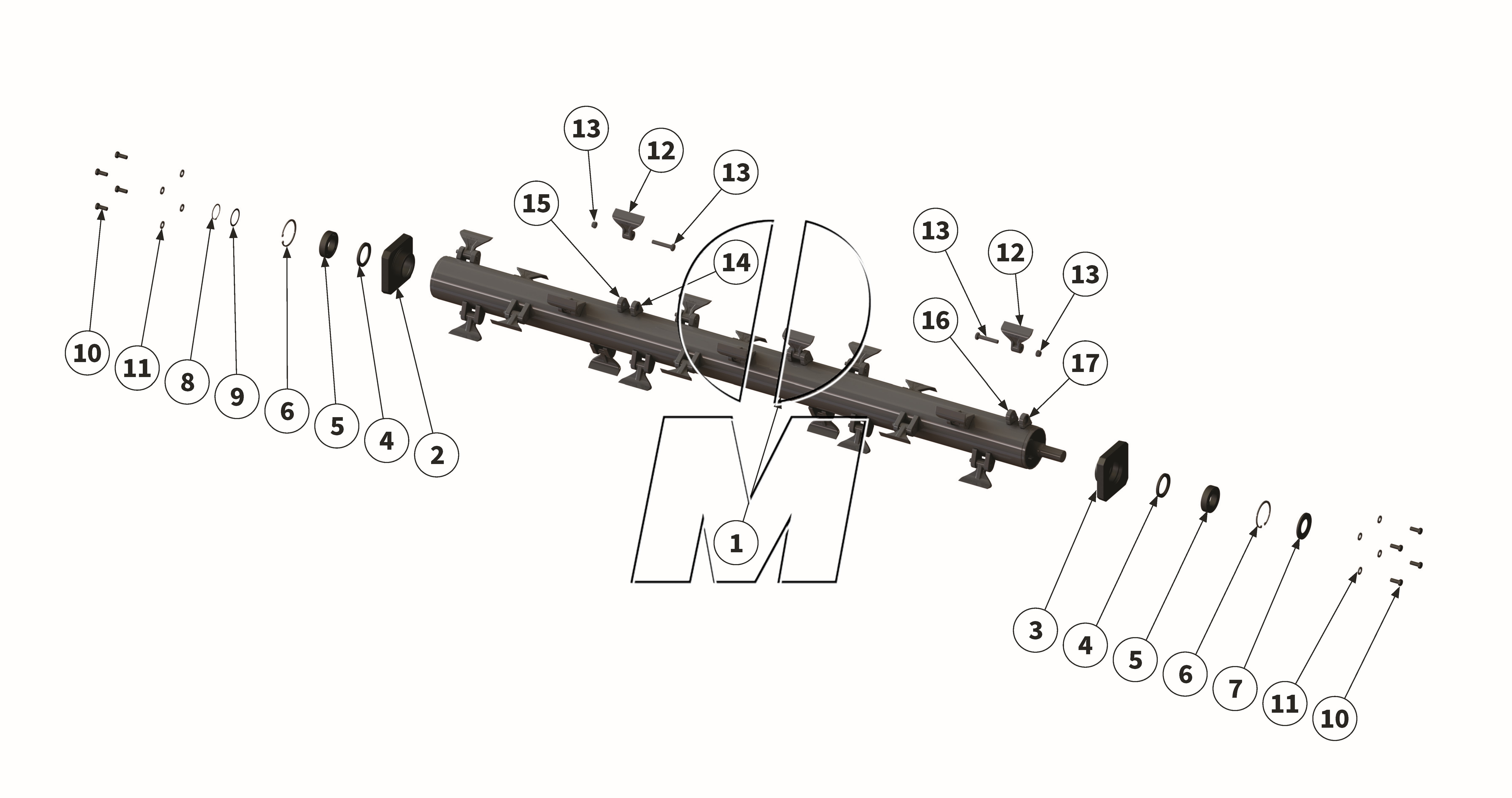 Exploded view 08: Hammer rotor (P_M_ET_24_WEL)