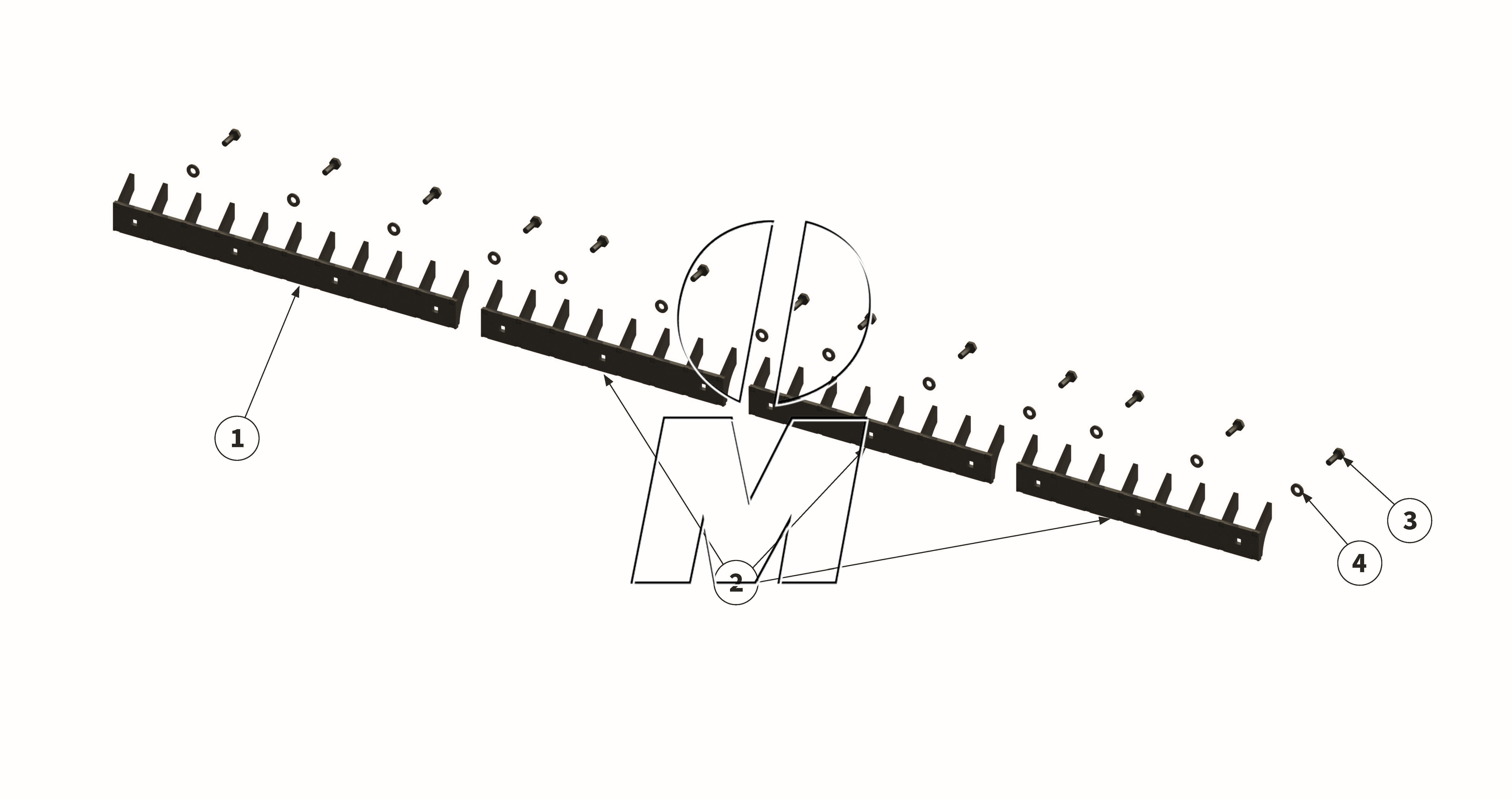 Exploded view 16: 2 Short chopping bar (P_LS_ET_25_WEL)