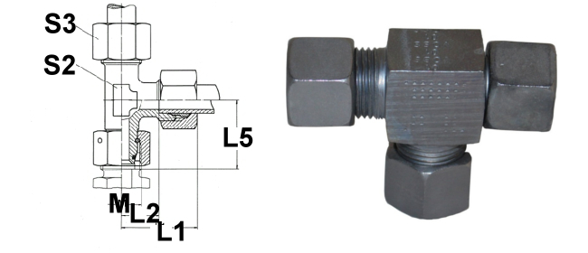 Adjustable L-connection fittings