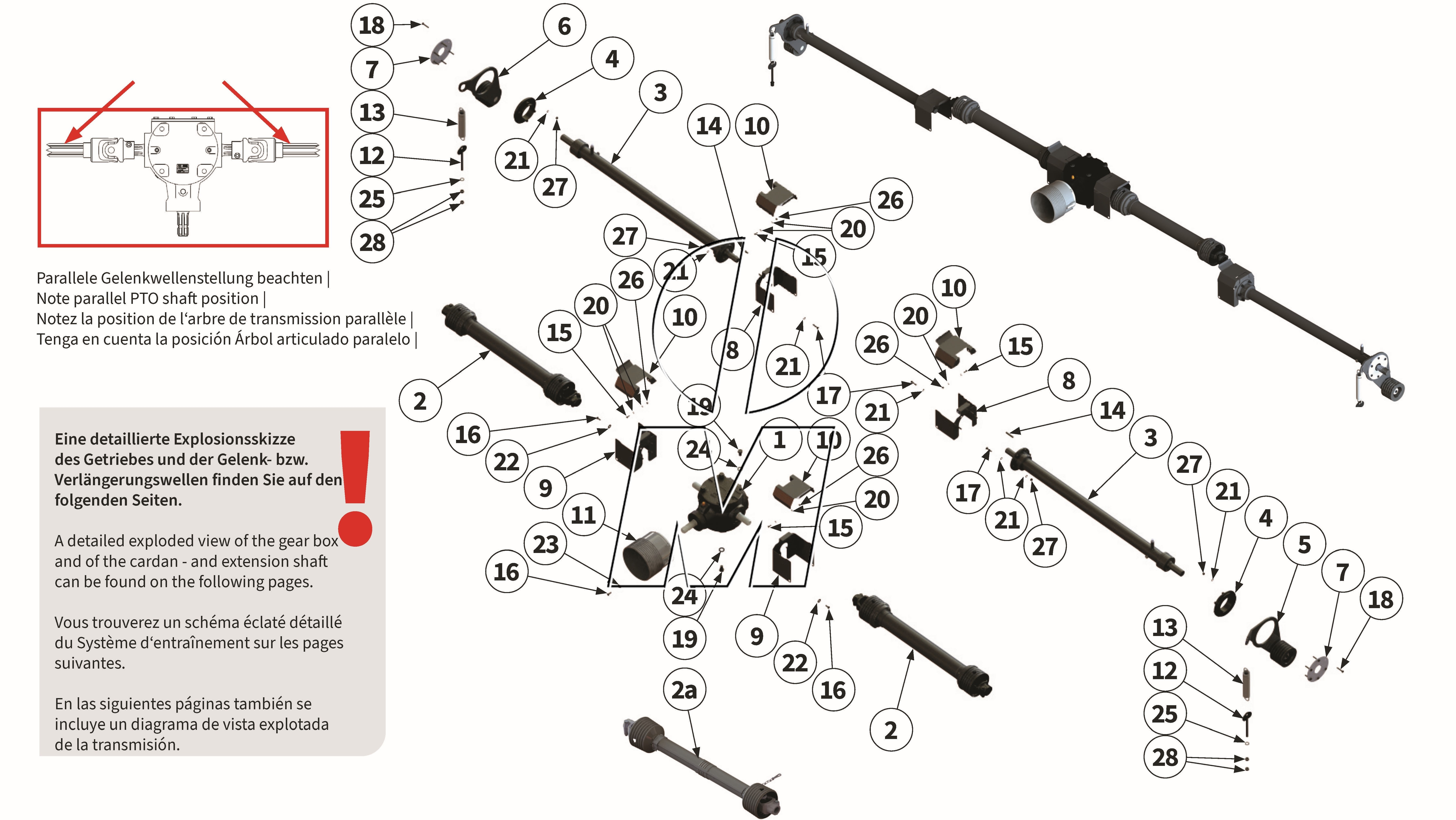 Exploded view 11: Drive and gear box (P_MF_ET_24_WEL)