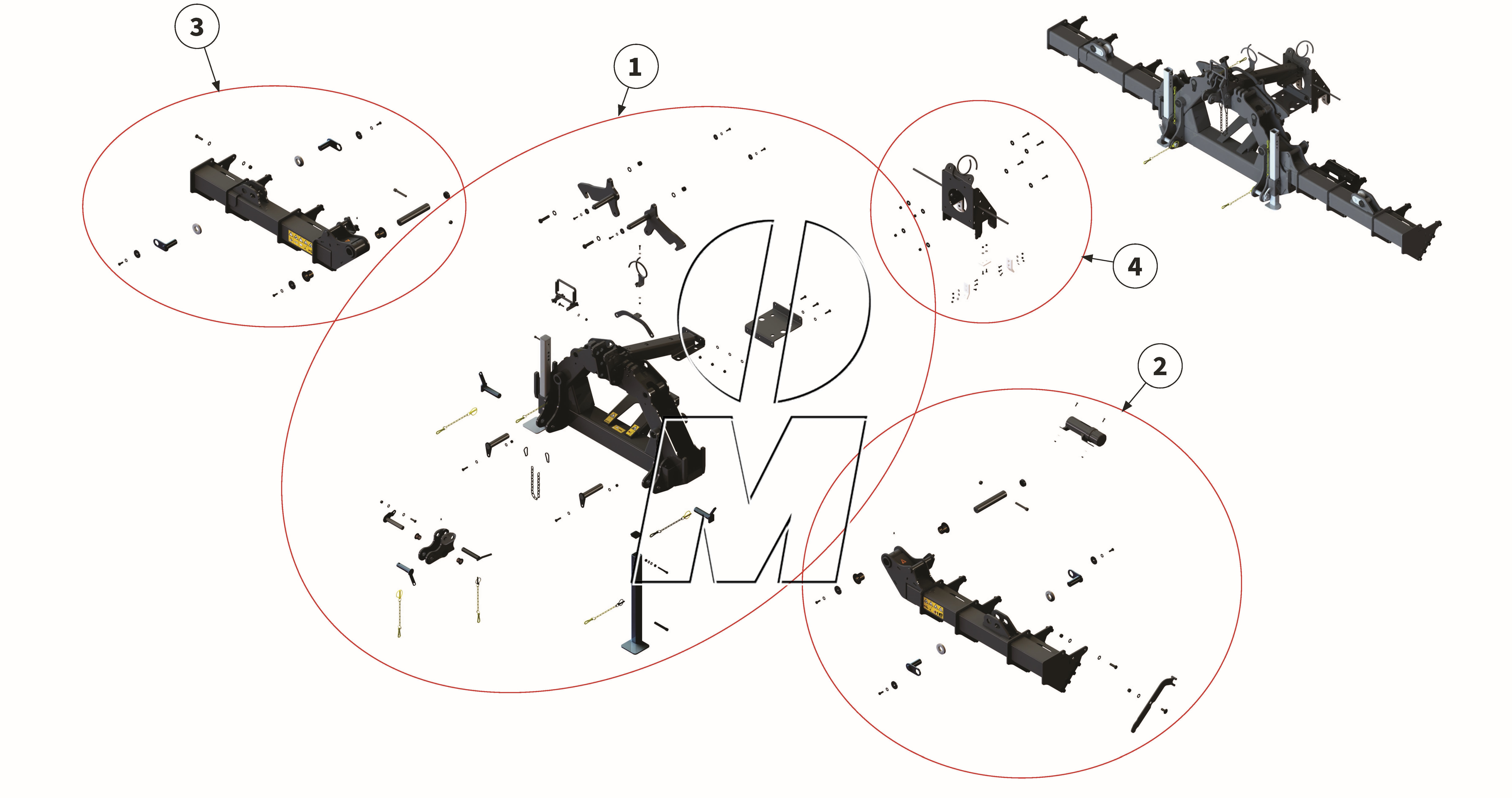 Exploded view 05: Overview 3-point trestle (P_MF_ET_24_WEL)