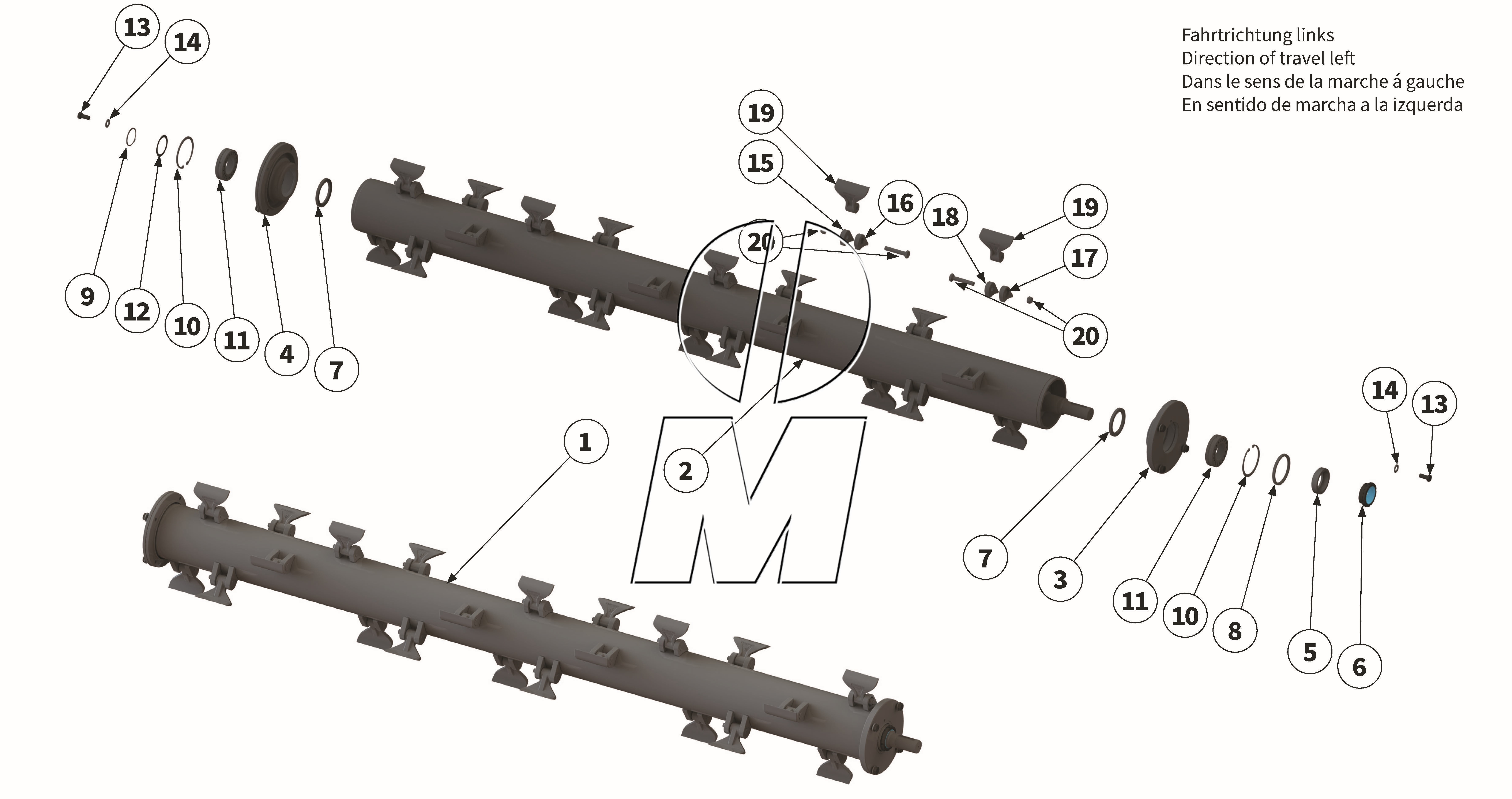 Exploded view 19: Hammer rotor left (P_MF_ET_24_WEL)