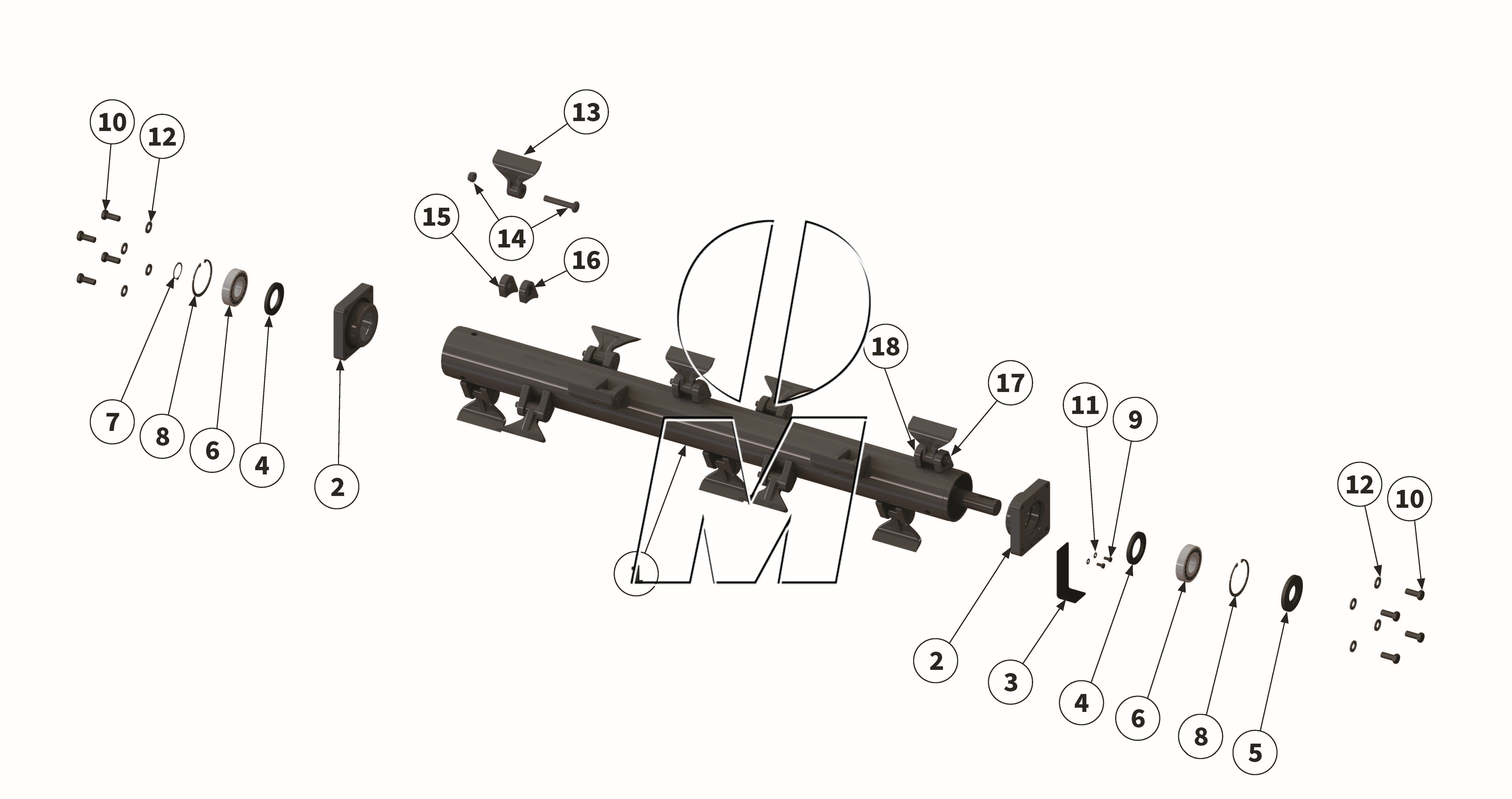 Exploded view 06: Hammer rotor (P_HS_ET_23_WEL)