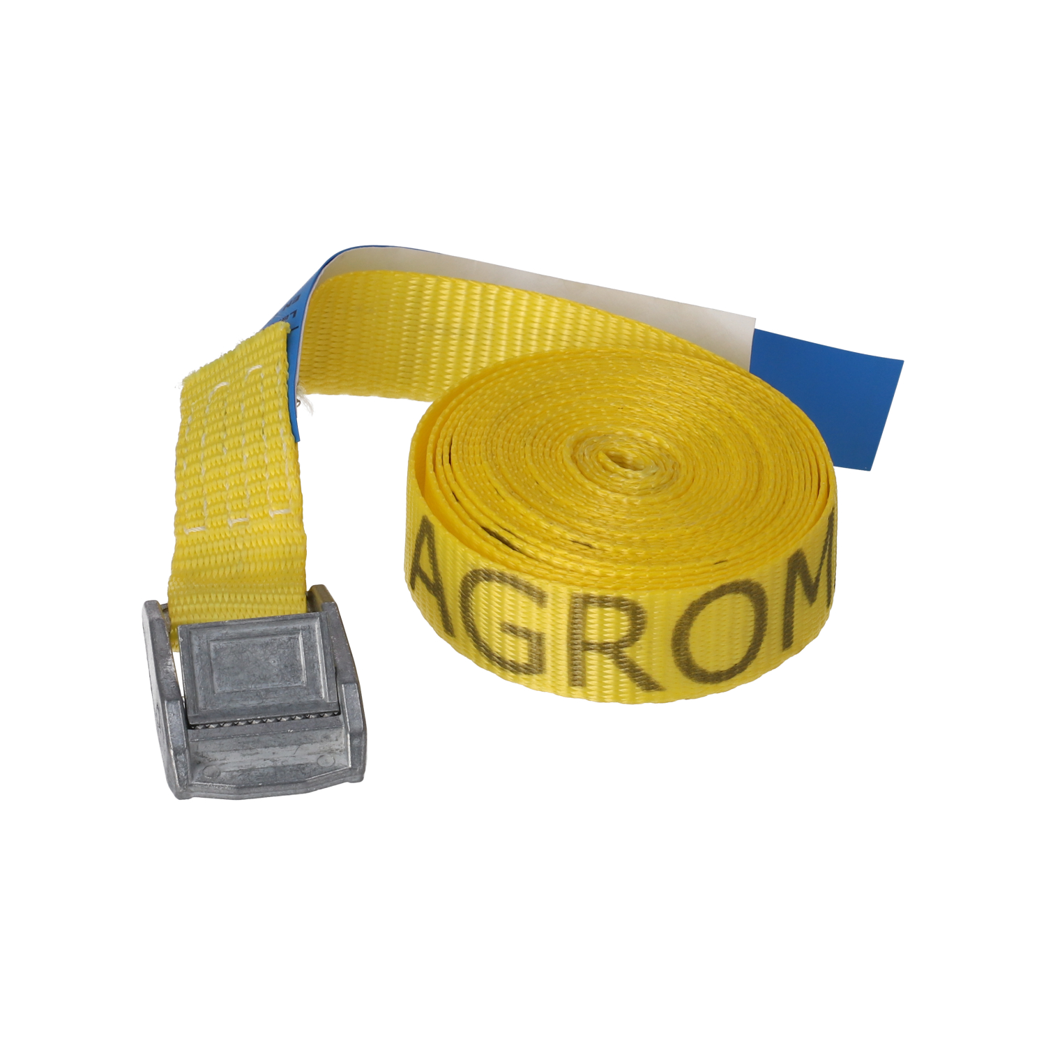 AGROMA Zurrgurt gelb mit Klemmschloss 25 mm / 4 m 250 daN mit AGROMA-Aufdruck