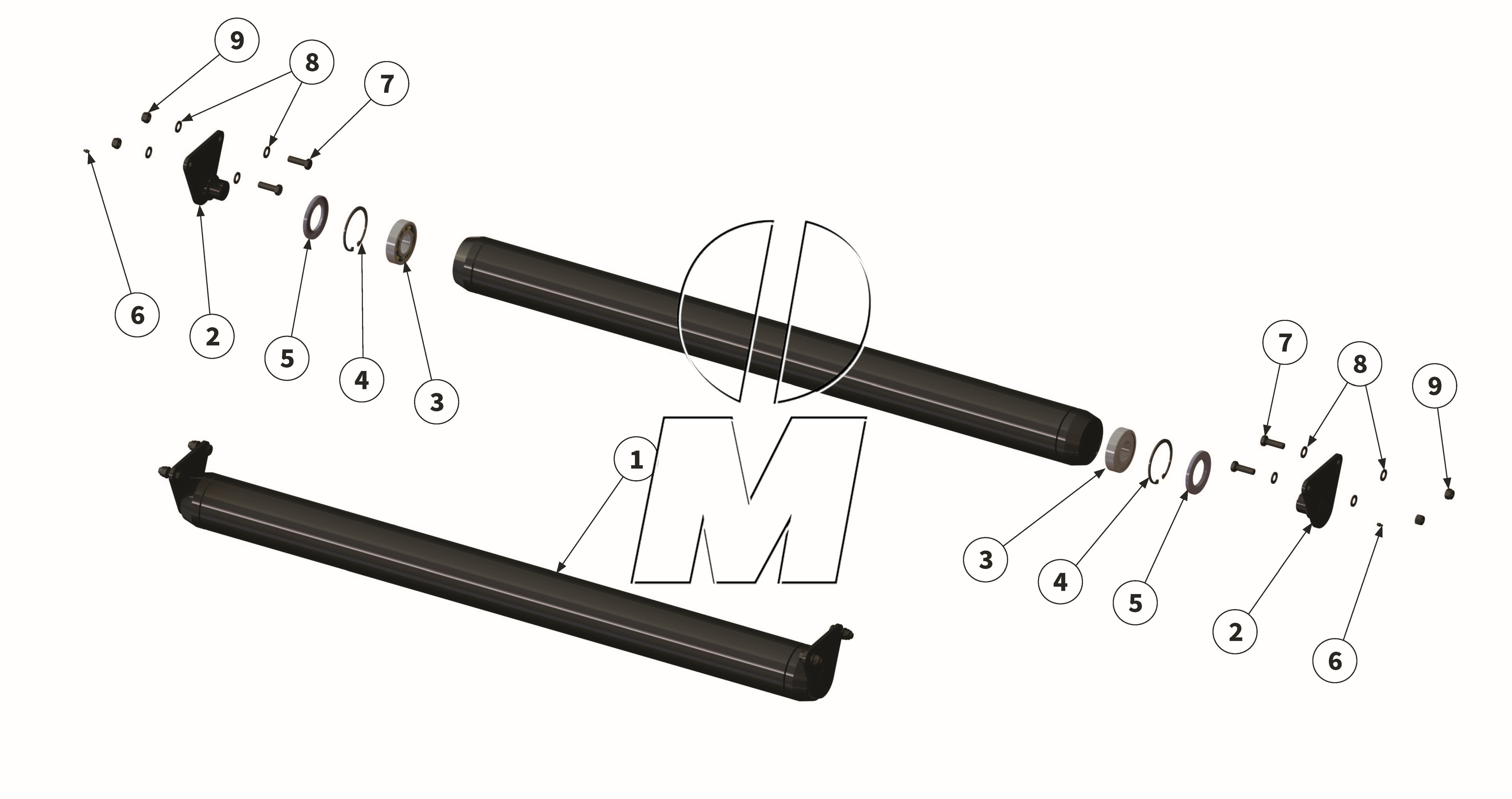 Exploded view 14: Support roller (P_H_ET_25_WEL)