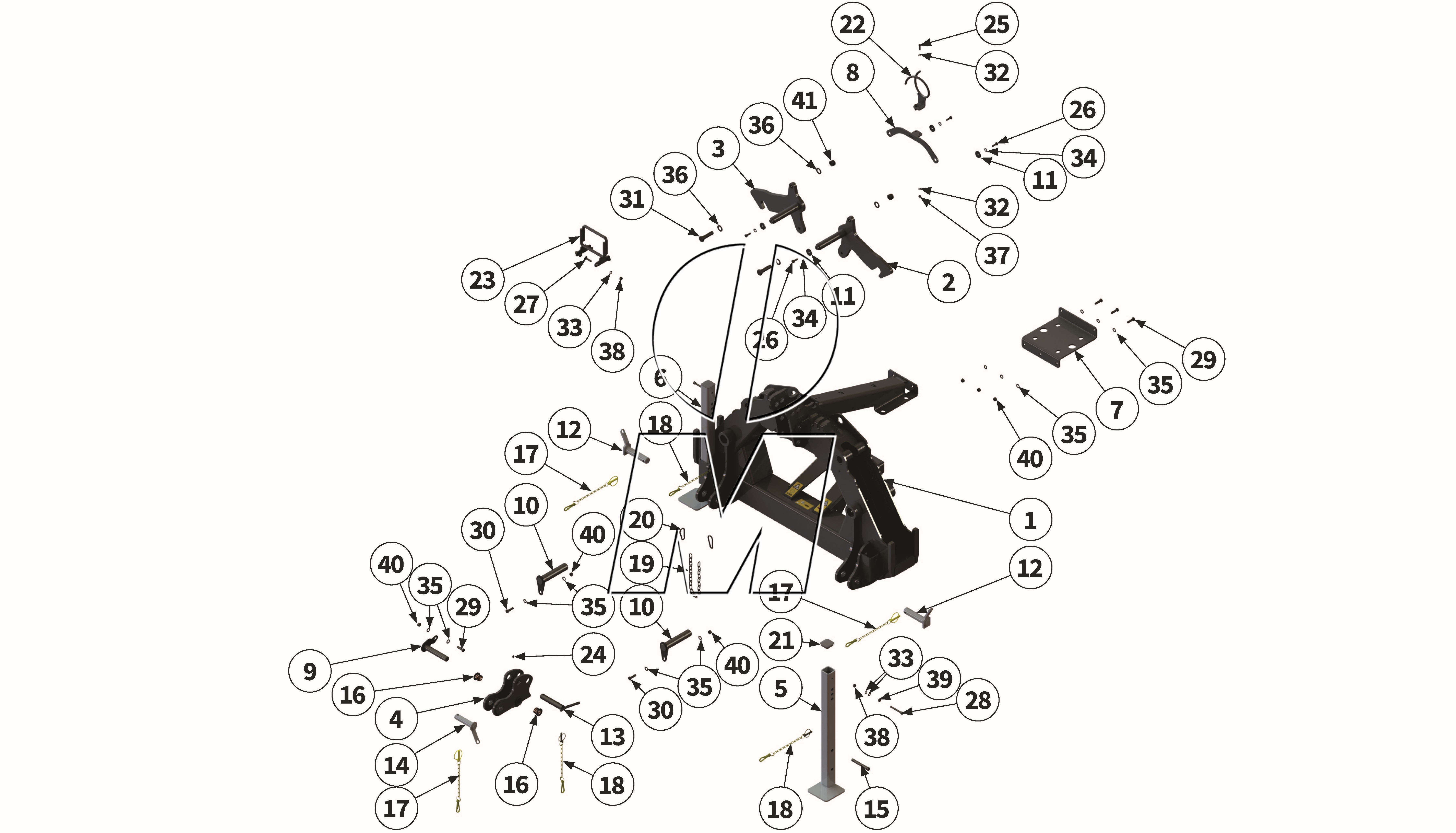Exploded view 06: 3-point trestle (P_MF_ET_24_WEL)