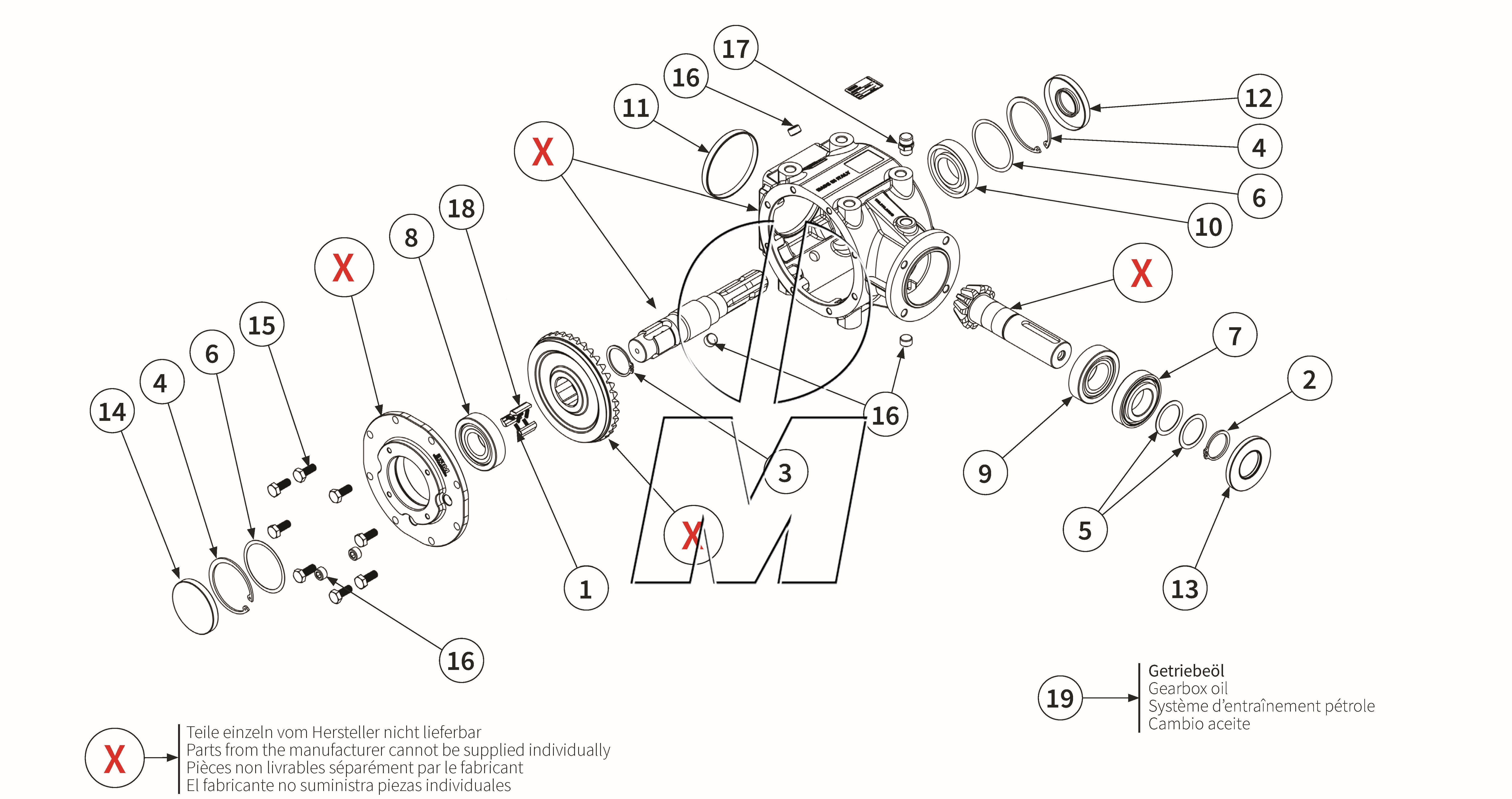 Exploded view 09: Gear box (P_LS_ET_25_WEL)