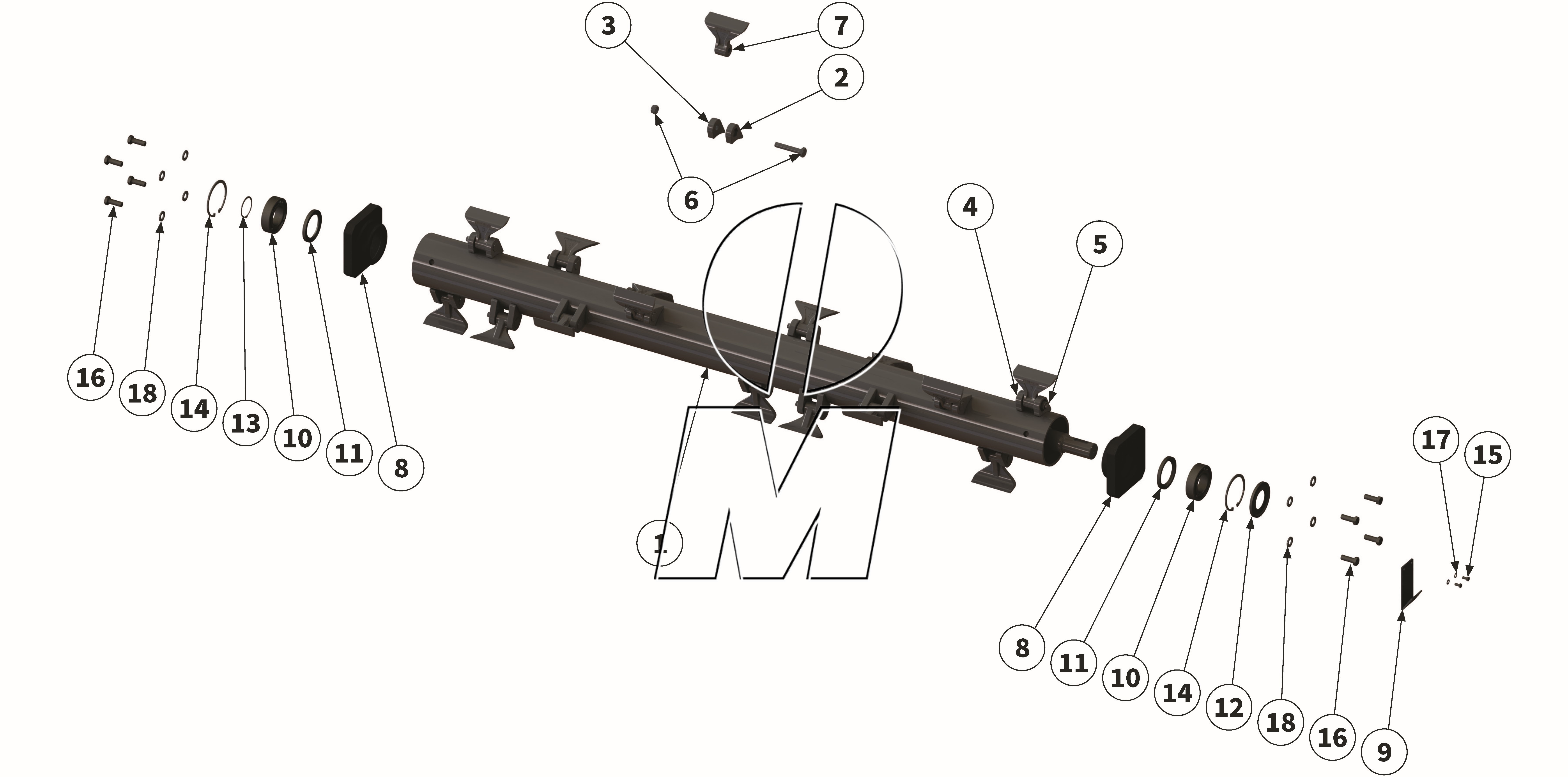 Exploded view 09: Hammer rotor (P_L_ET_25_WEL)