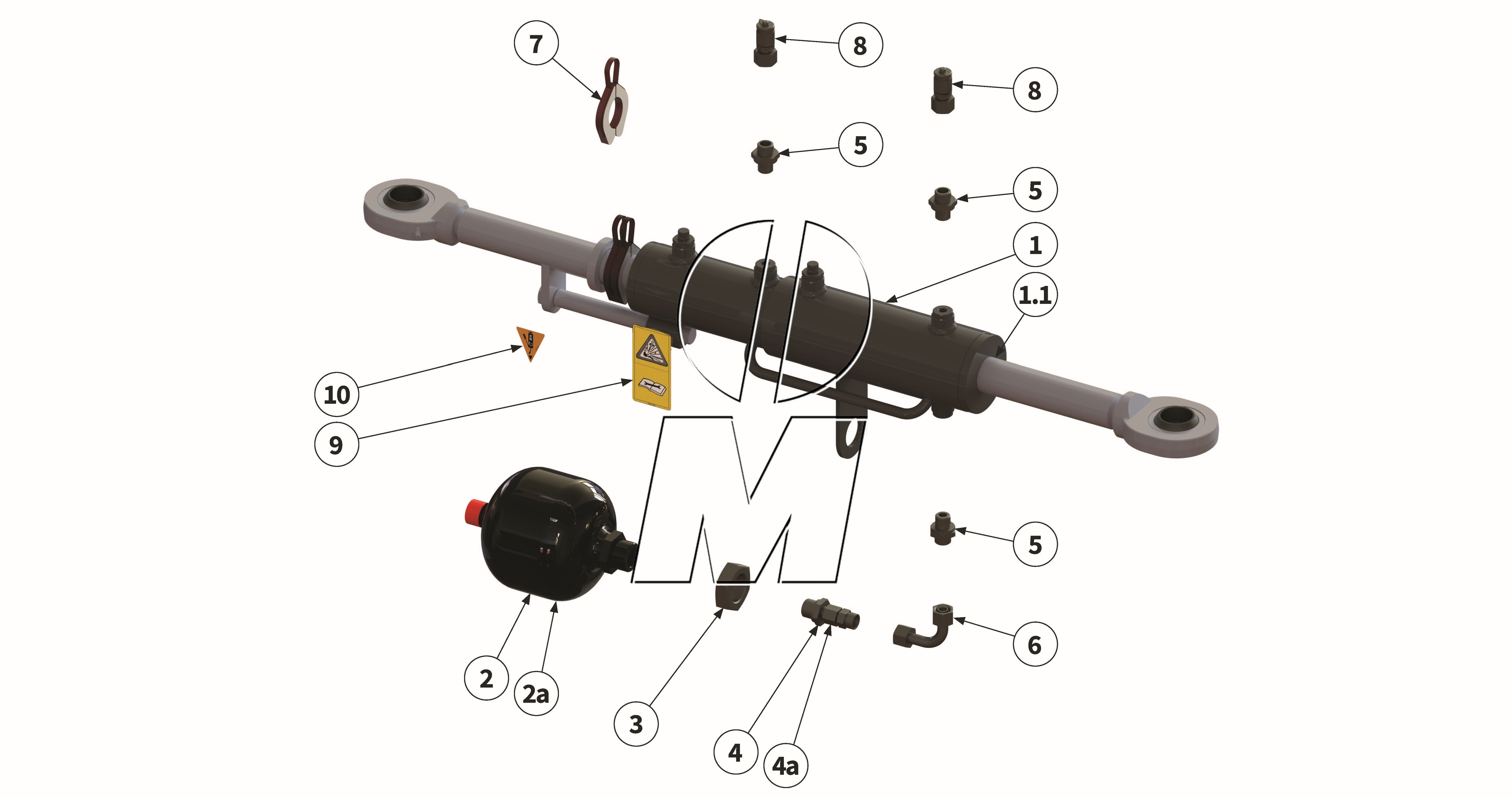 Exploded view 08: Collision protection device (P_MSP_ET_25_WEL)