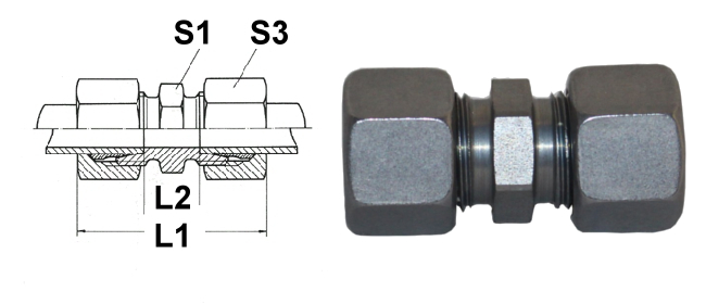 Gerade Verschraubung SW 24