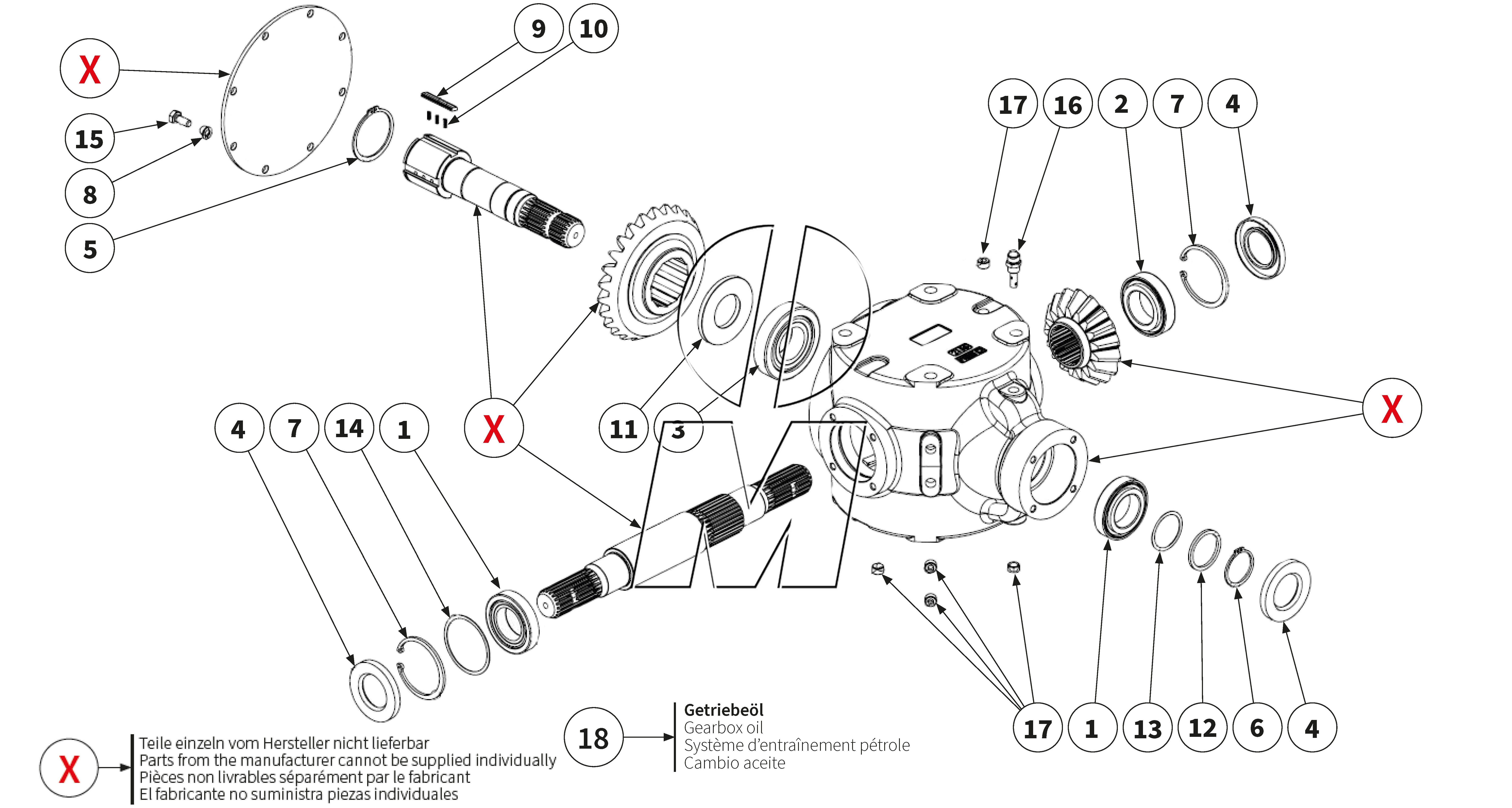 Exploded view 24: Gear box (P_MF_ET_24_WEL)