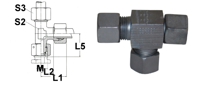 Adjustable L-connection fittings