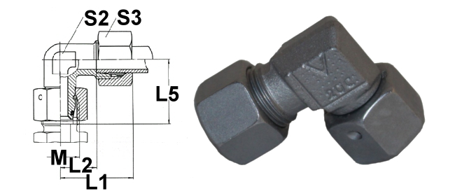 Adjustable angle connection pieces