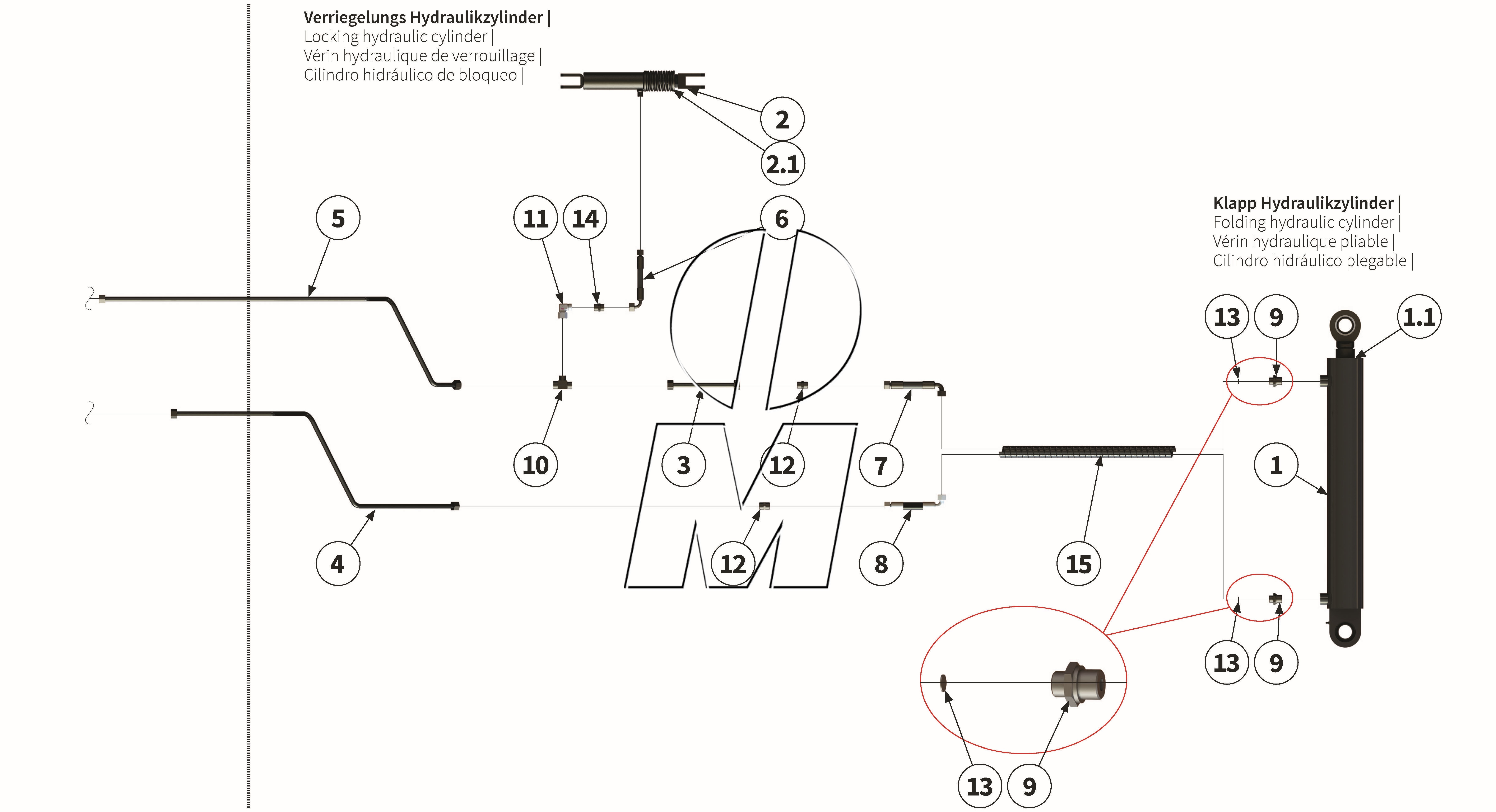 Exploded view 20: Hydraulic Part 4 (P_MSP_ET_25_WEL)
