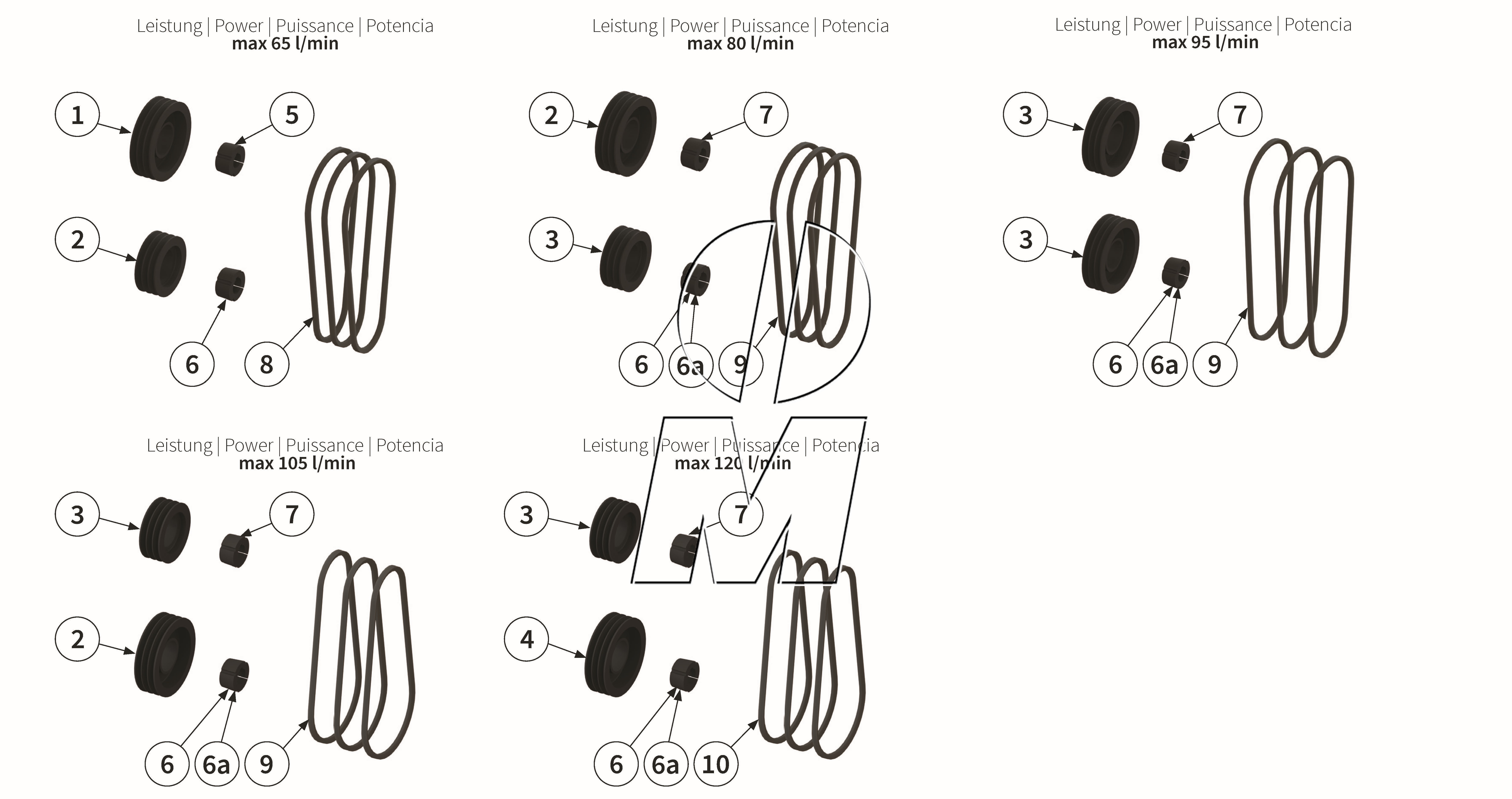 Exploded view 11: Hydraulic drive translation (P_H_ET_25_WEL)