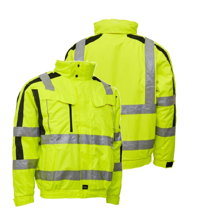 Herren Funktions-Winterjacke 2in1, Warnschutz XS