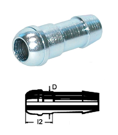 Hose nipple with sealing head