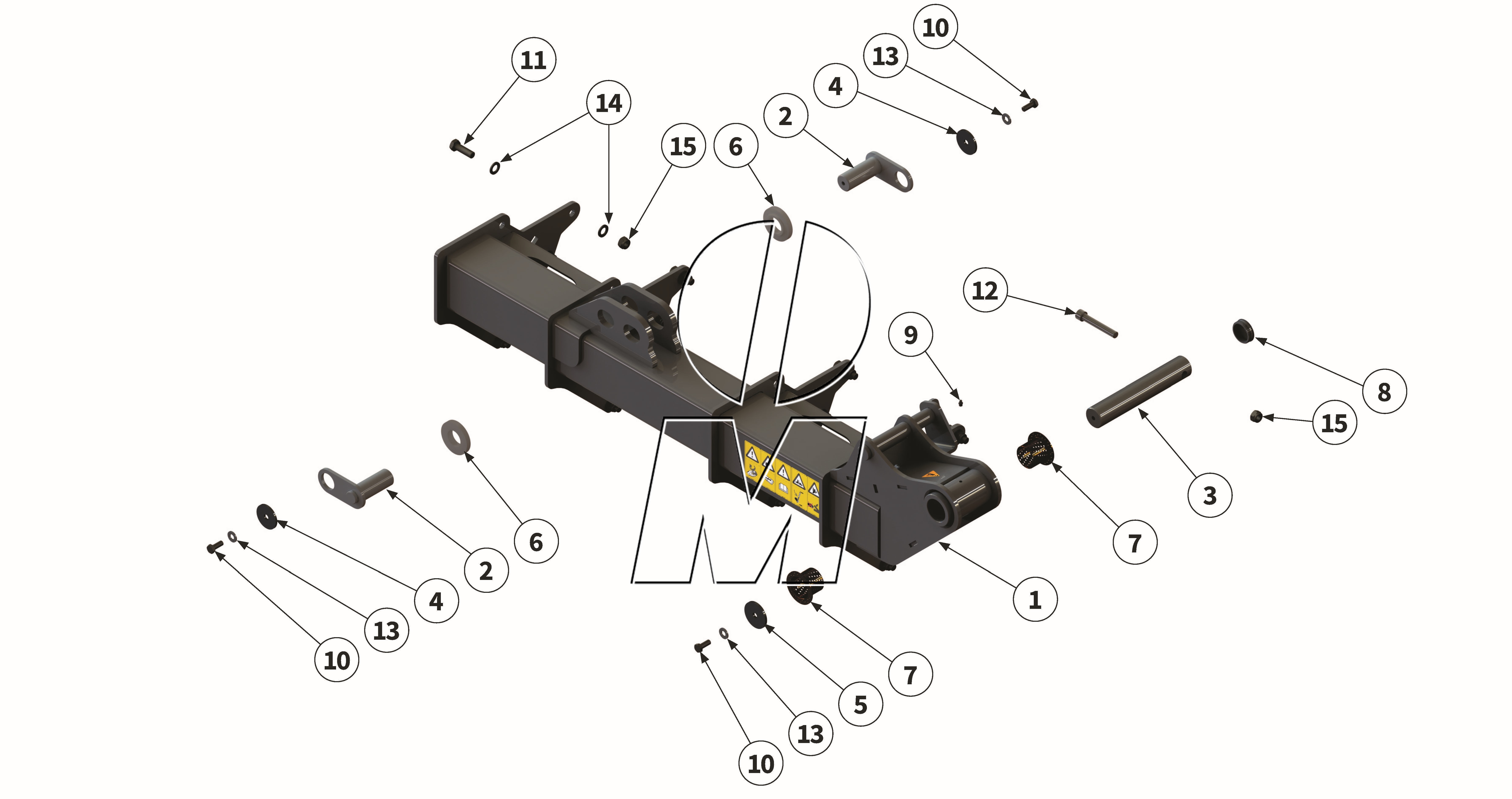 Exploded view 08: Right support arm (P_MF_ET_24_WEL)