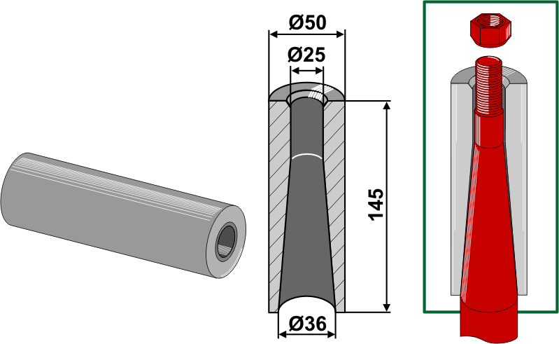 INDUSTRIEHOF Einschweißbuchse