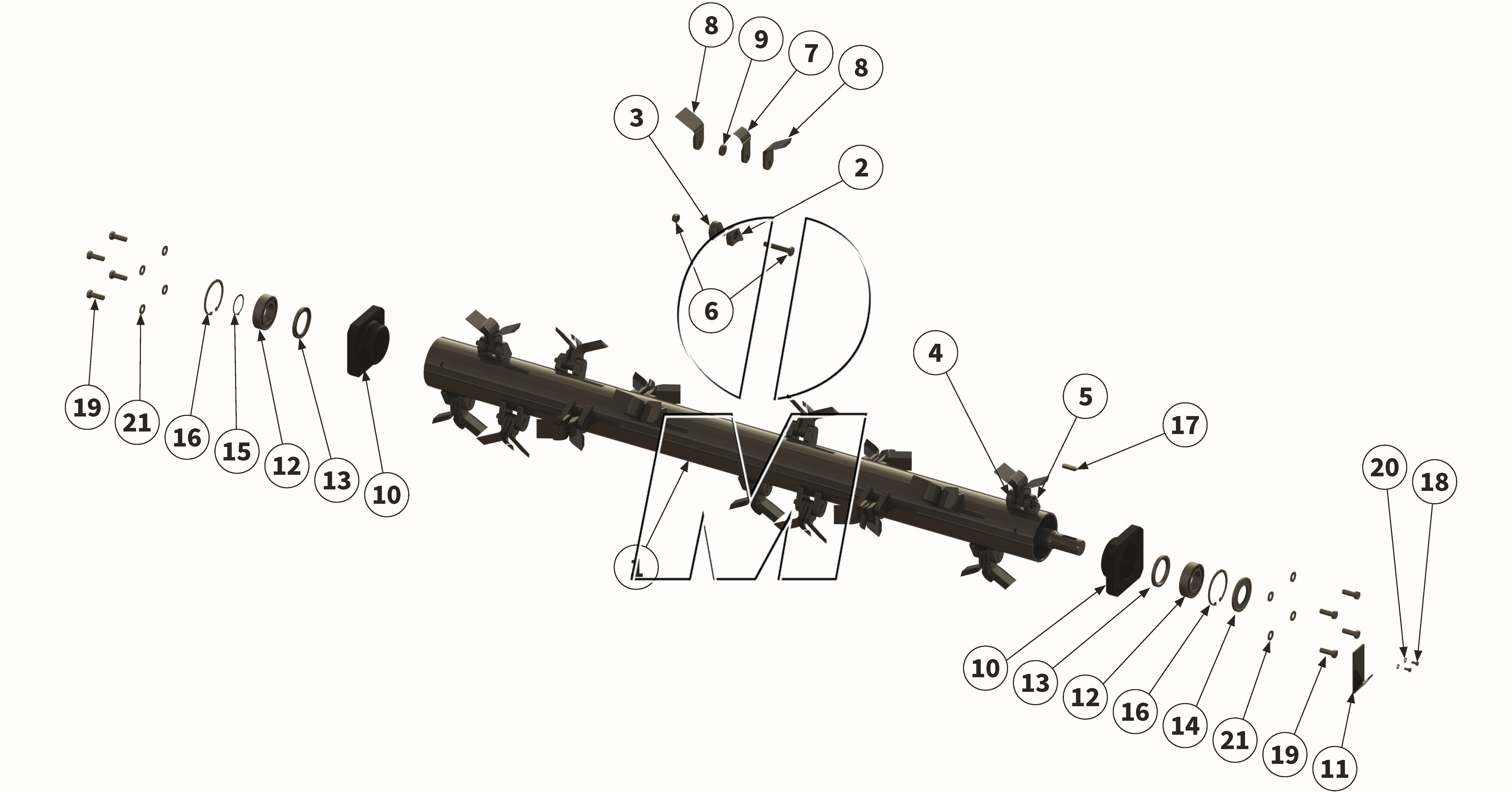 Exploded view 16: Y-blade rotor (P_L_ET_25_WEL)