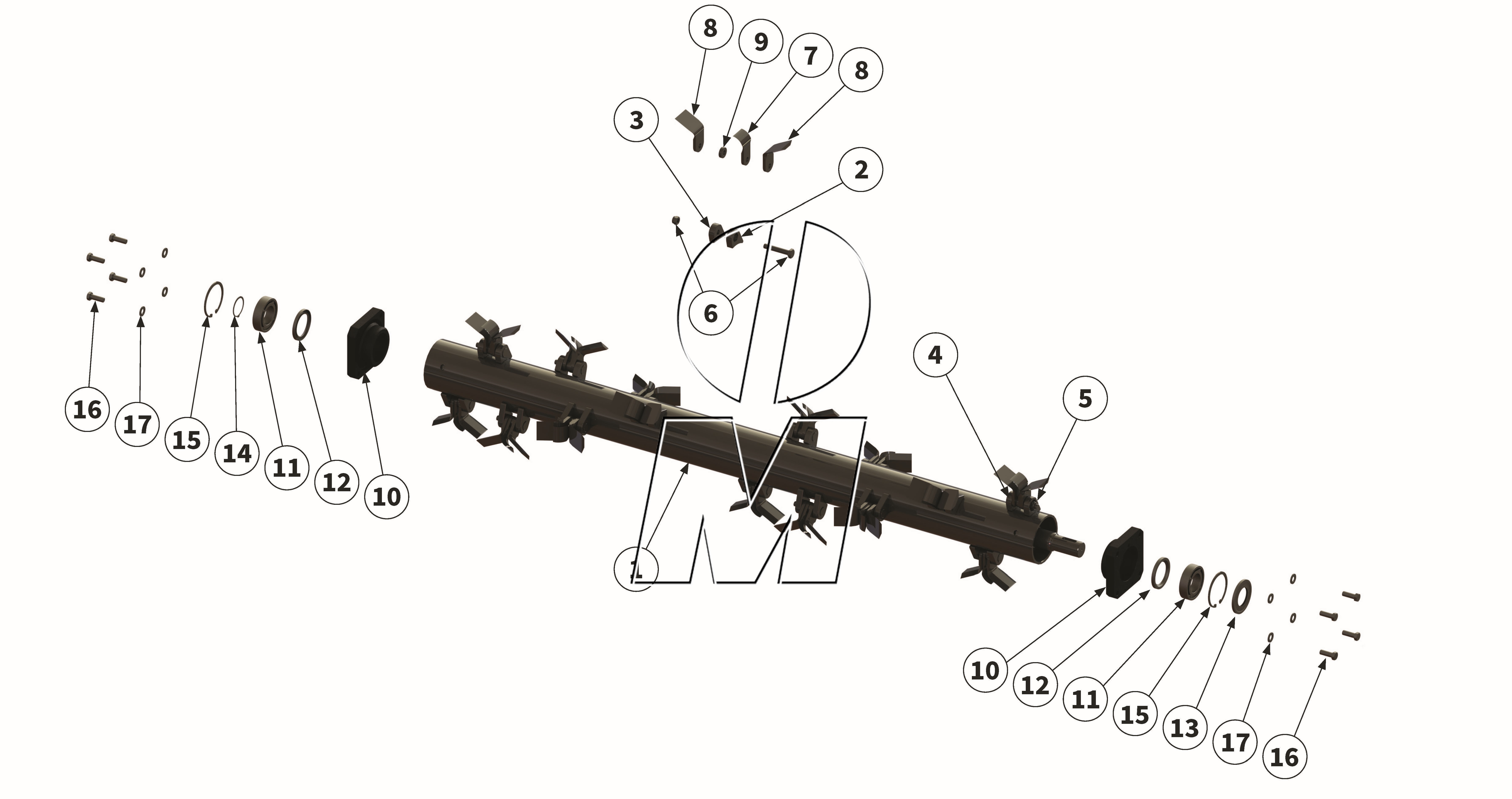 Exploded view 15: Y-blade rotor (P_LS_ET_25_WEL)