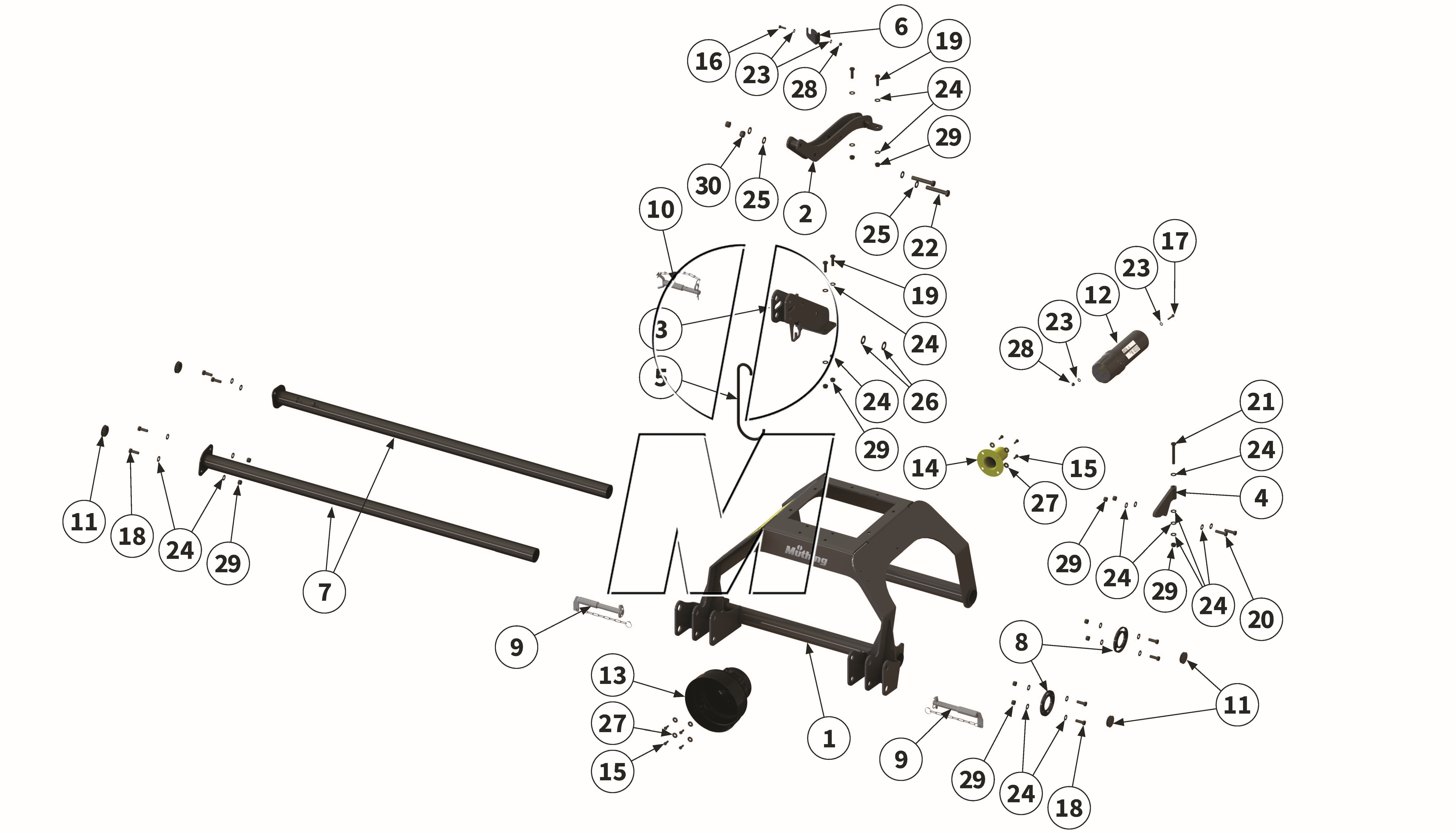 Exploded view 05: Headstock (P_H_ET_25_WEL)