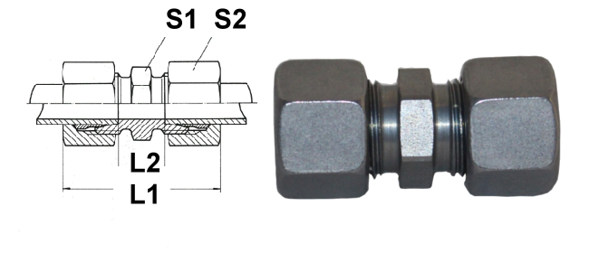 Straight screw connection SW 17