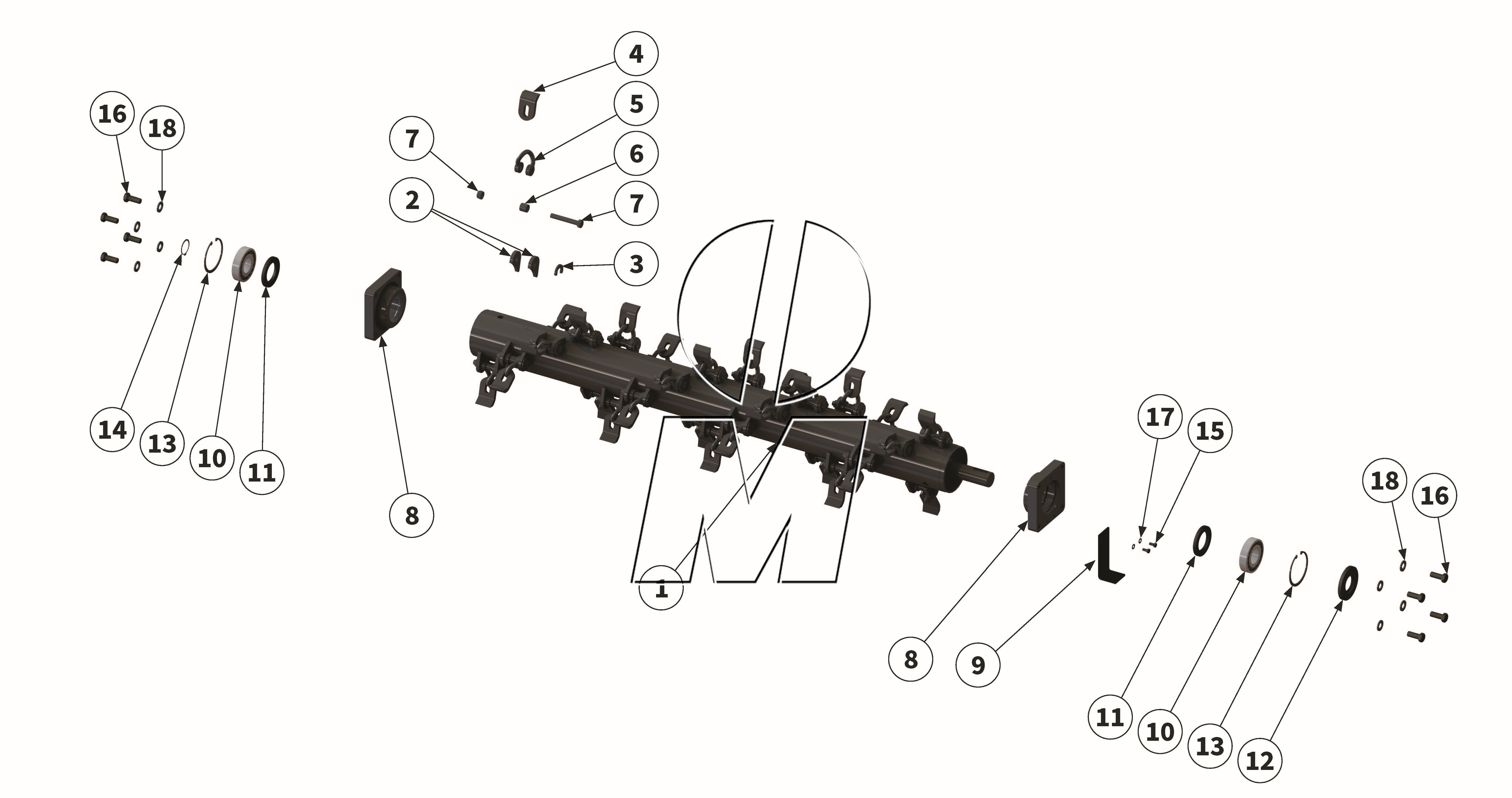 Exploded view 24: Shackle rotor (P_H_ET_25_WEL)