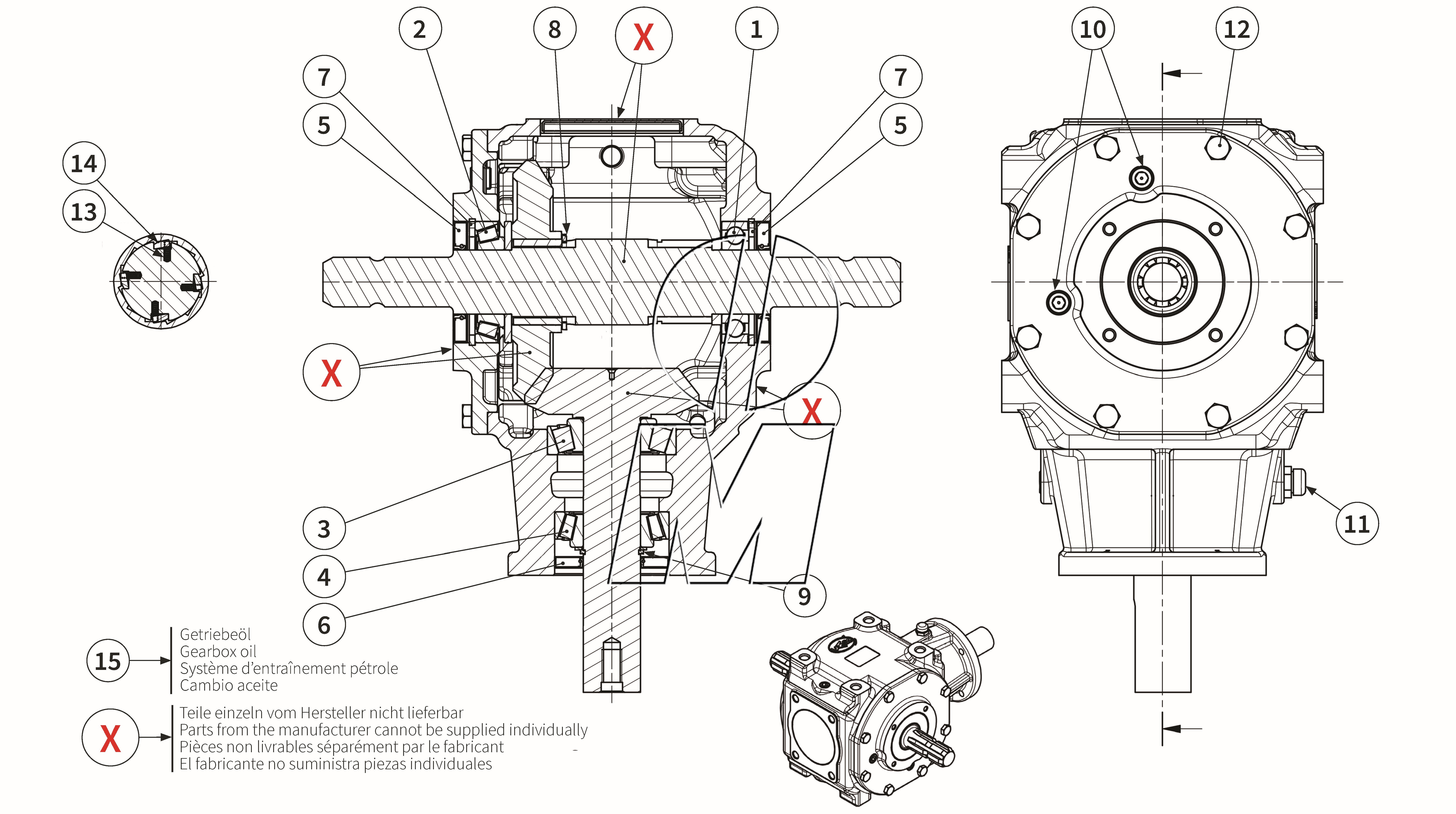 Exploded view 10: Gear box T90 (P_M_ET_24_WEL)