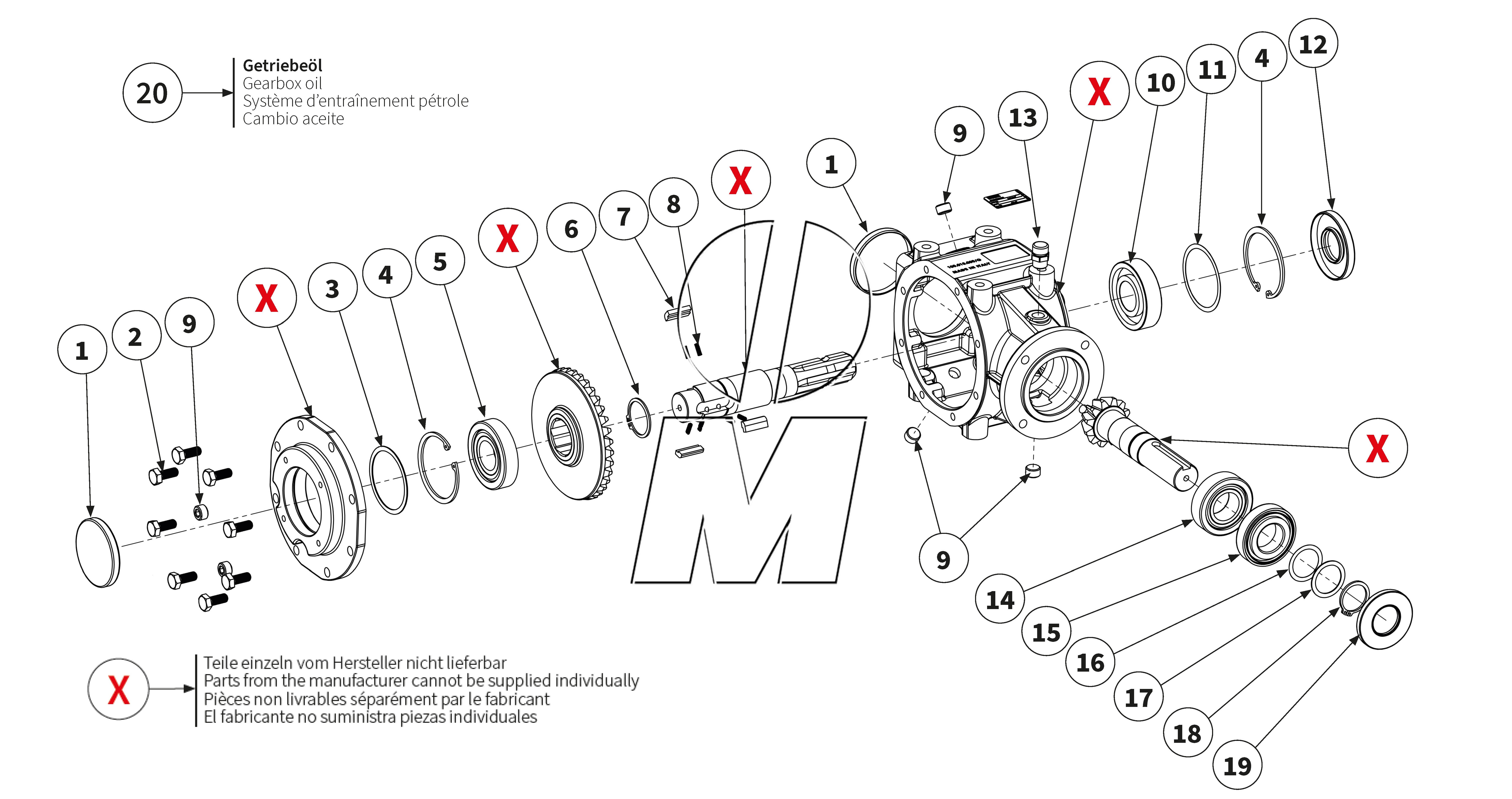 Exploded view 09: Gear box BRM (P_HS_ET_23_WEL)