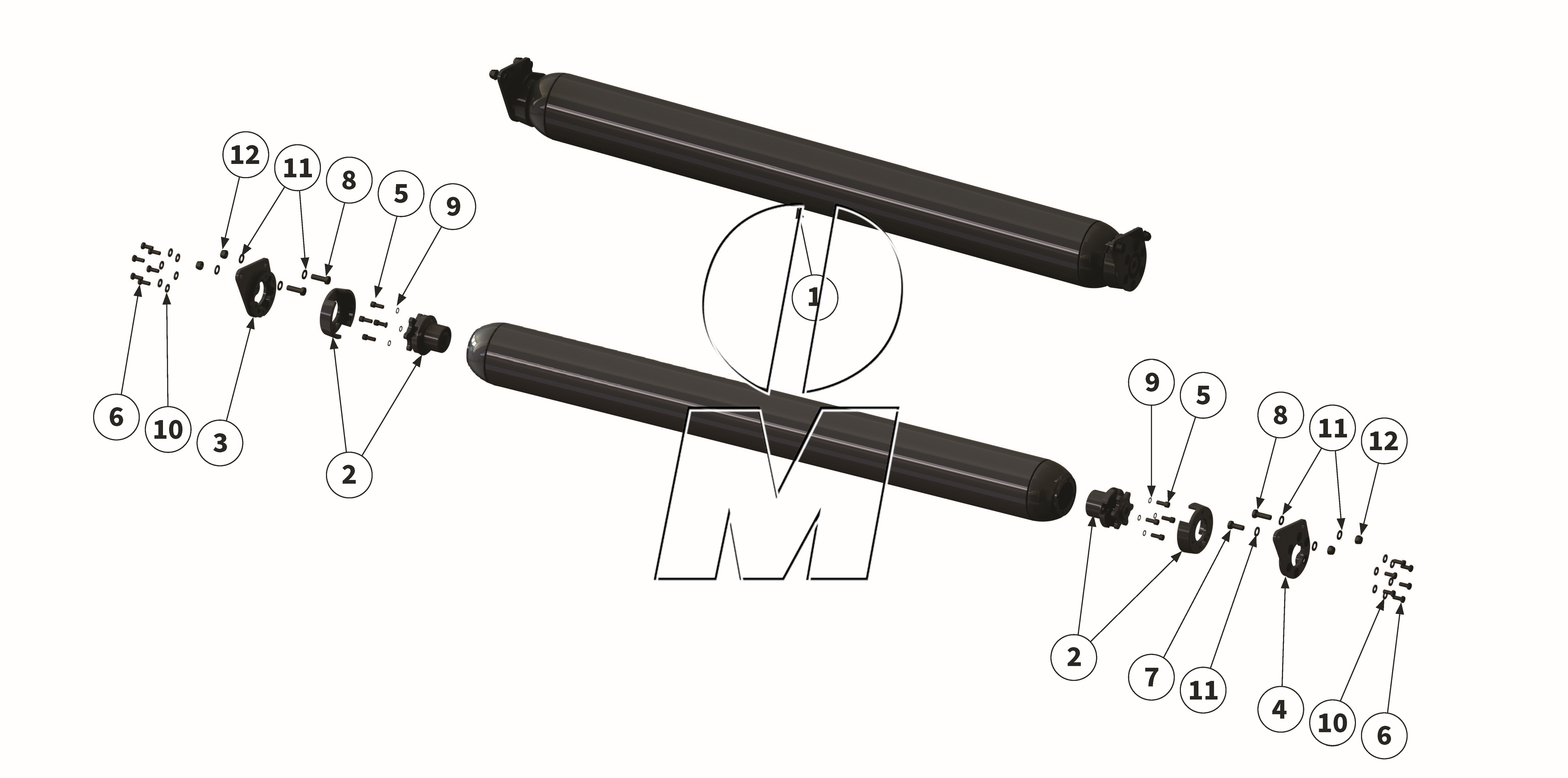 Exploded view 10: Support roller (P_L_ET_25_WEL)