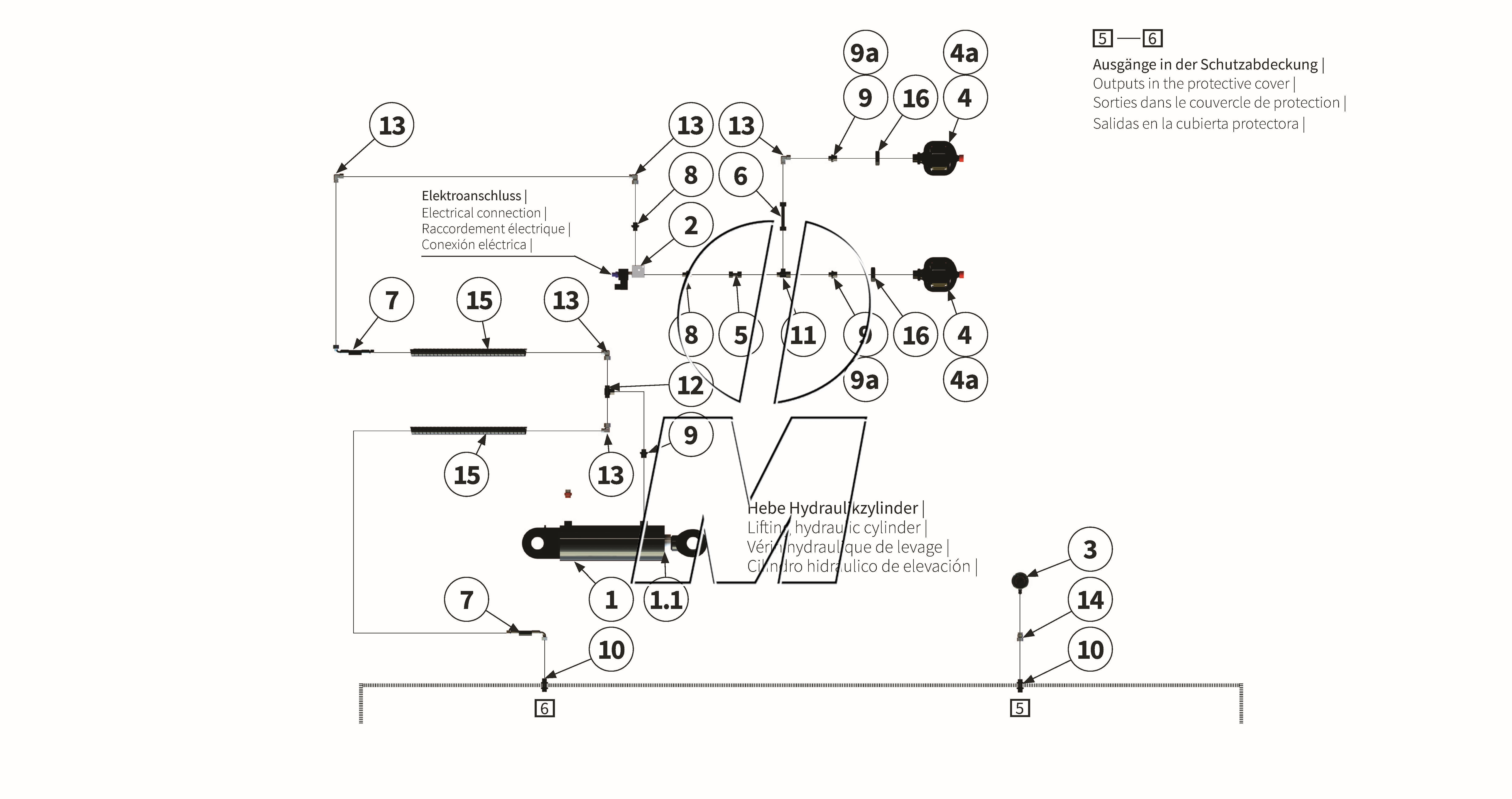 Exploded view 18: Hydraulic Part 2 (P_MSP_ET_25_WEL)