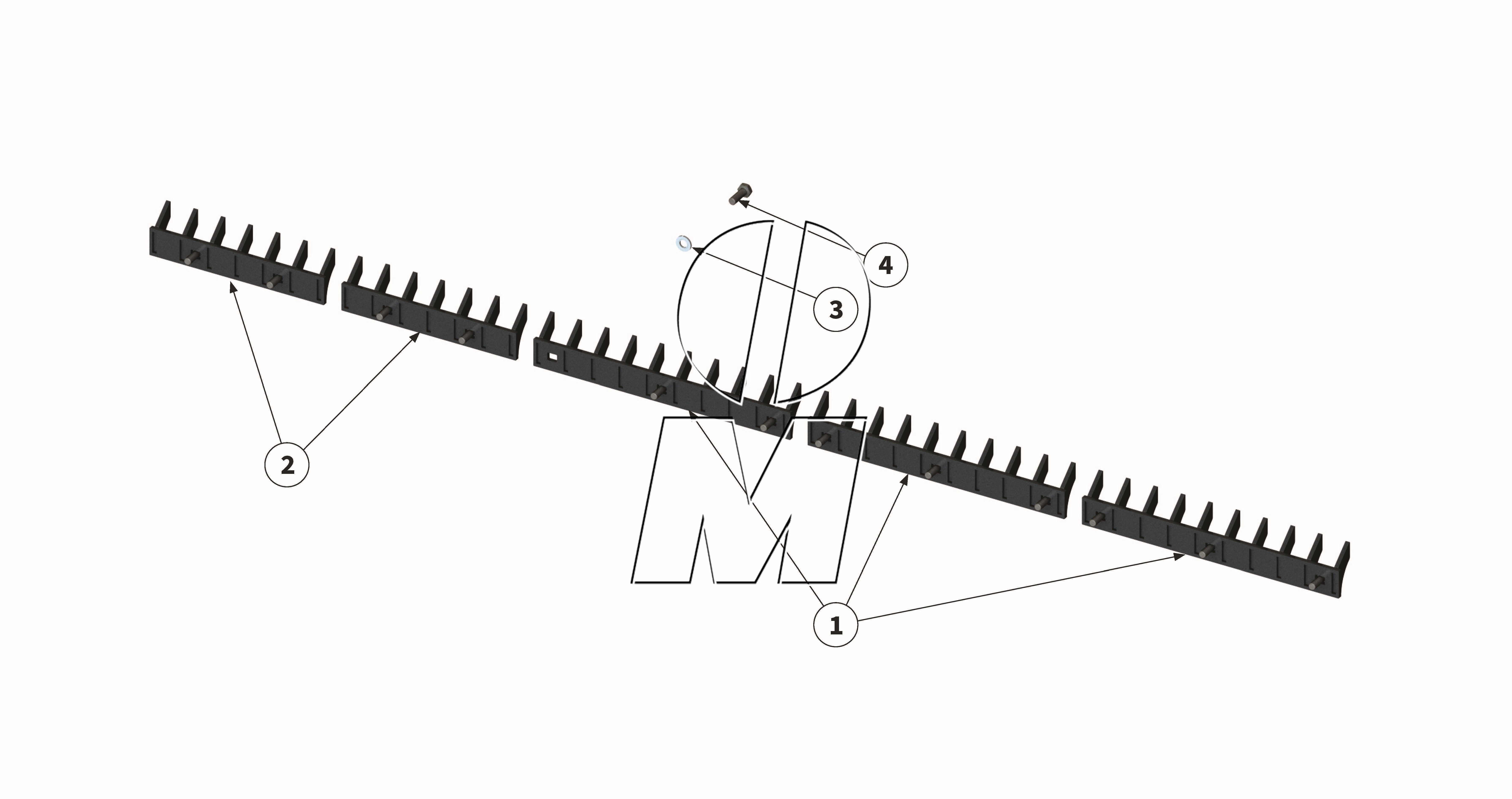 Exploded view 13: 2. Short chopping bar (P_HS_ET_23_WEL)