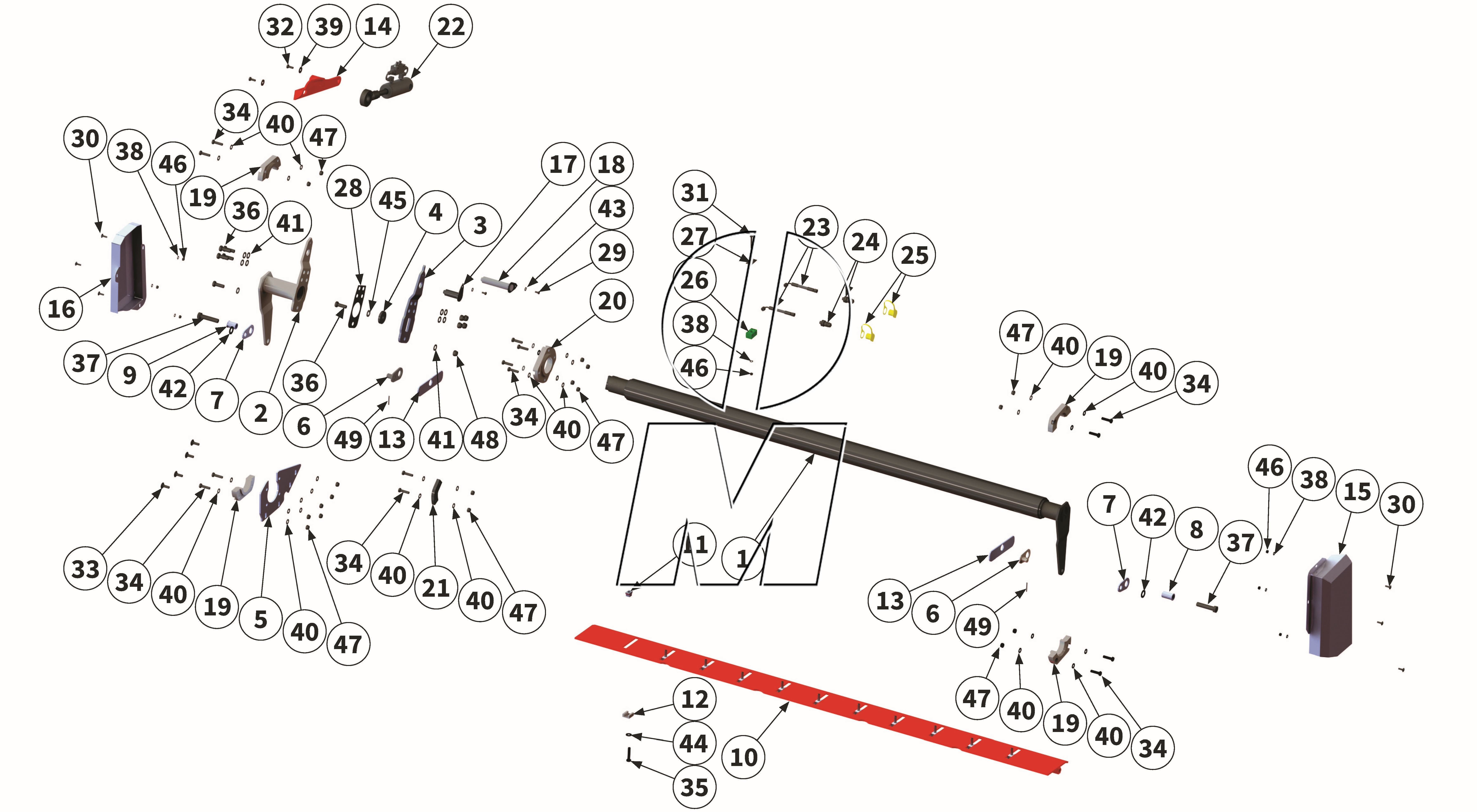 Exploded view 17: Hydraulic cutting bar (P_PRO_ET_24_WEL)